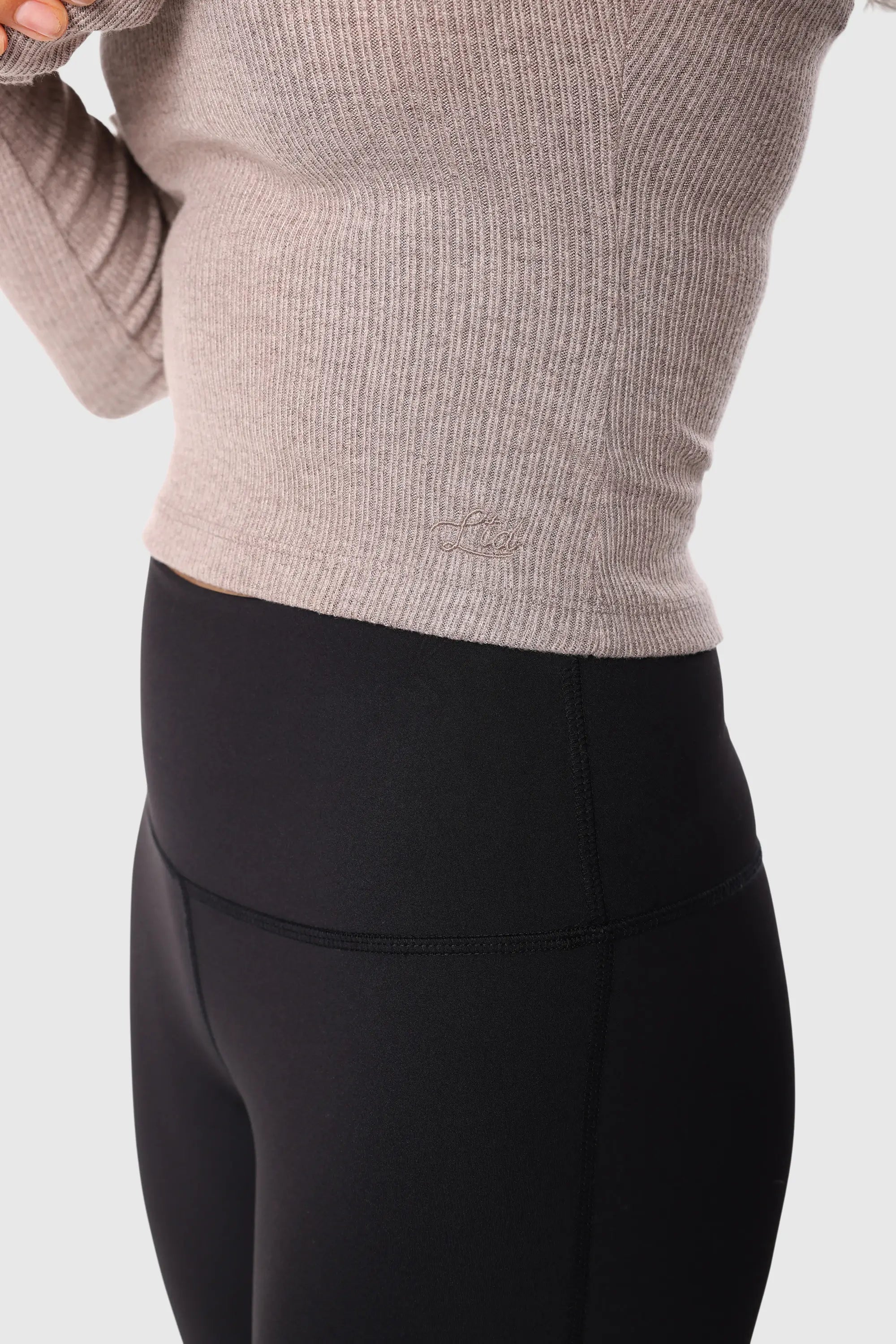 Women's Ribbed Long Sleeve T-Shirt - Soft Stretch Cotton Blend for Everyday Comfort | Perfect for Layering, Casual Outfits & Fall Fashion