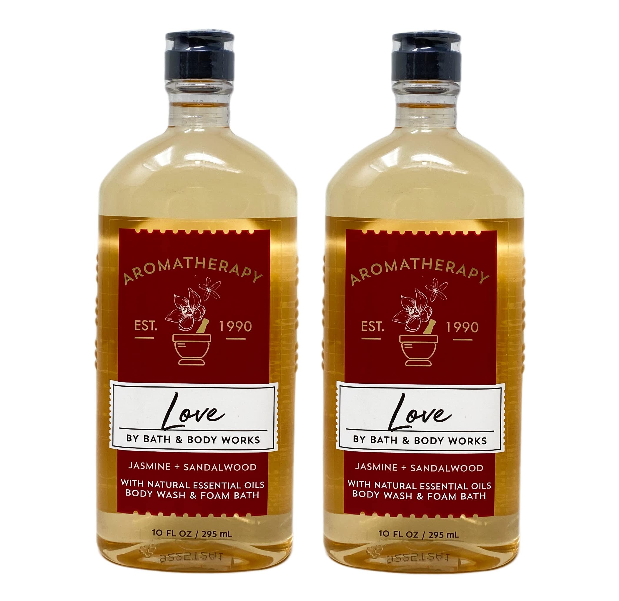 Bath & Body Works Aromatherapy Love Jasmine & Sandalwood Body Wash & Foam Bath Duo Set - Full Size - Relaxing Shower & Bath Experience for Stress Relief & Self-Care