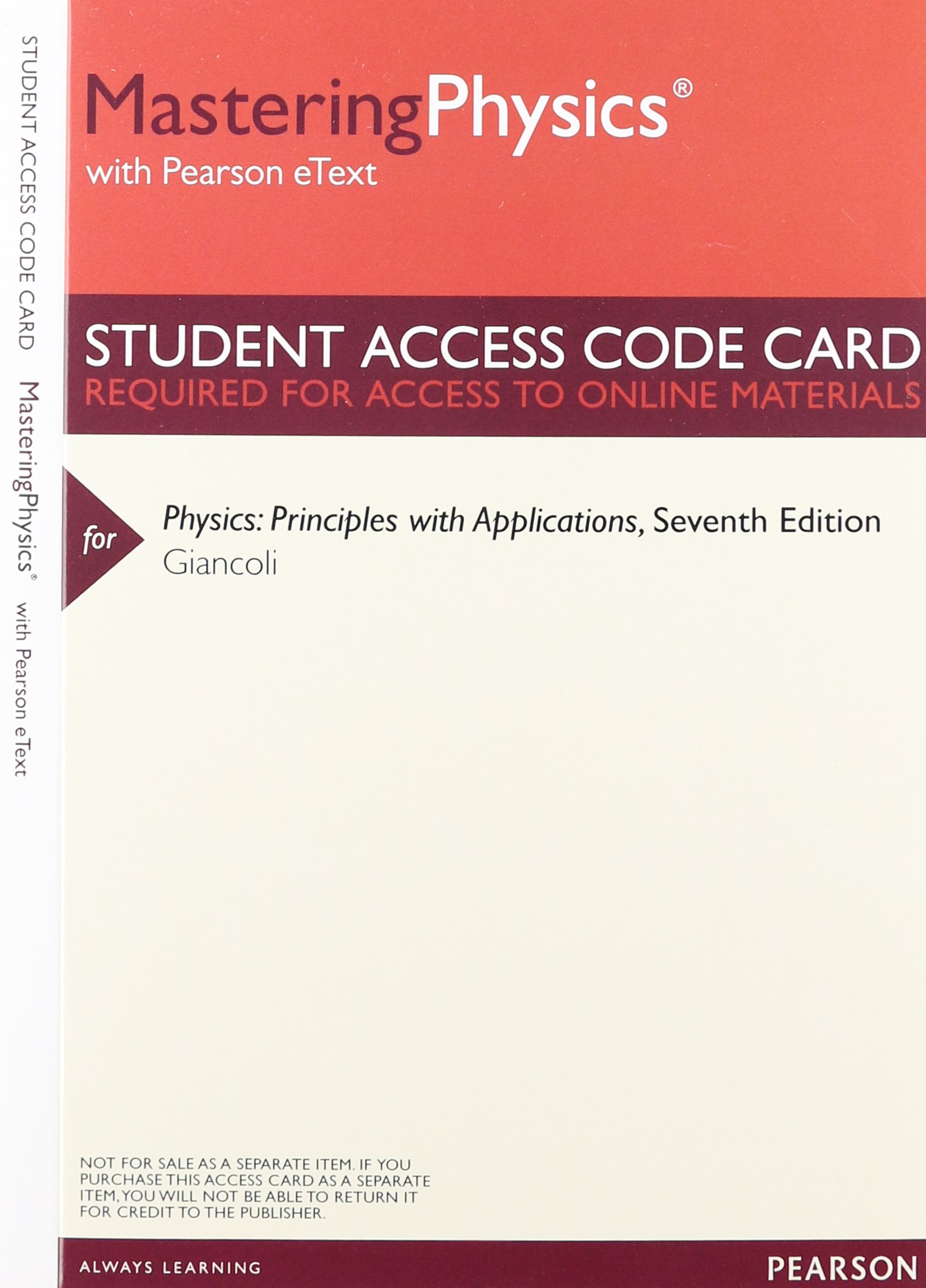 Physics: Principles with Applications 7th Edition - Loose-Leaf Textbook with Mastering Physics eText Access Card | College Physics Textbook for STEM Students | Perfect for University Courses & Self-Study
