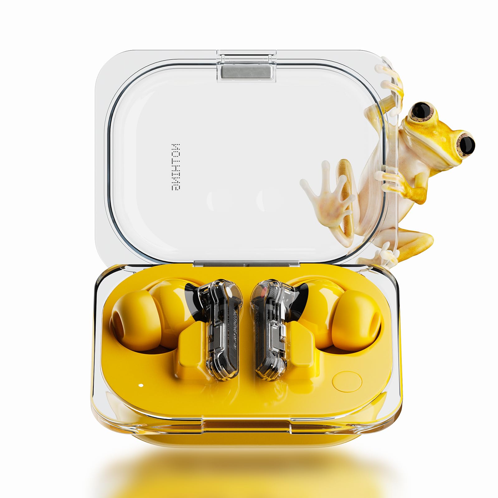 Nothing Ear(a) Wireless Earbuds with ANC, Bass Boost & 42.5H Battery - Yellow | Noise Cancelling Earbuds for Workouts, Commuting & Travel