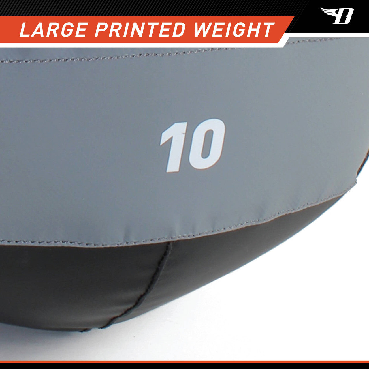 Bionic Body 10lb Weighted Medicine Ball for Strength Training | BBWB 1210 - Perfect for Home Gym, CrossFit & Functional Fitness Workouts