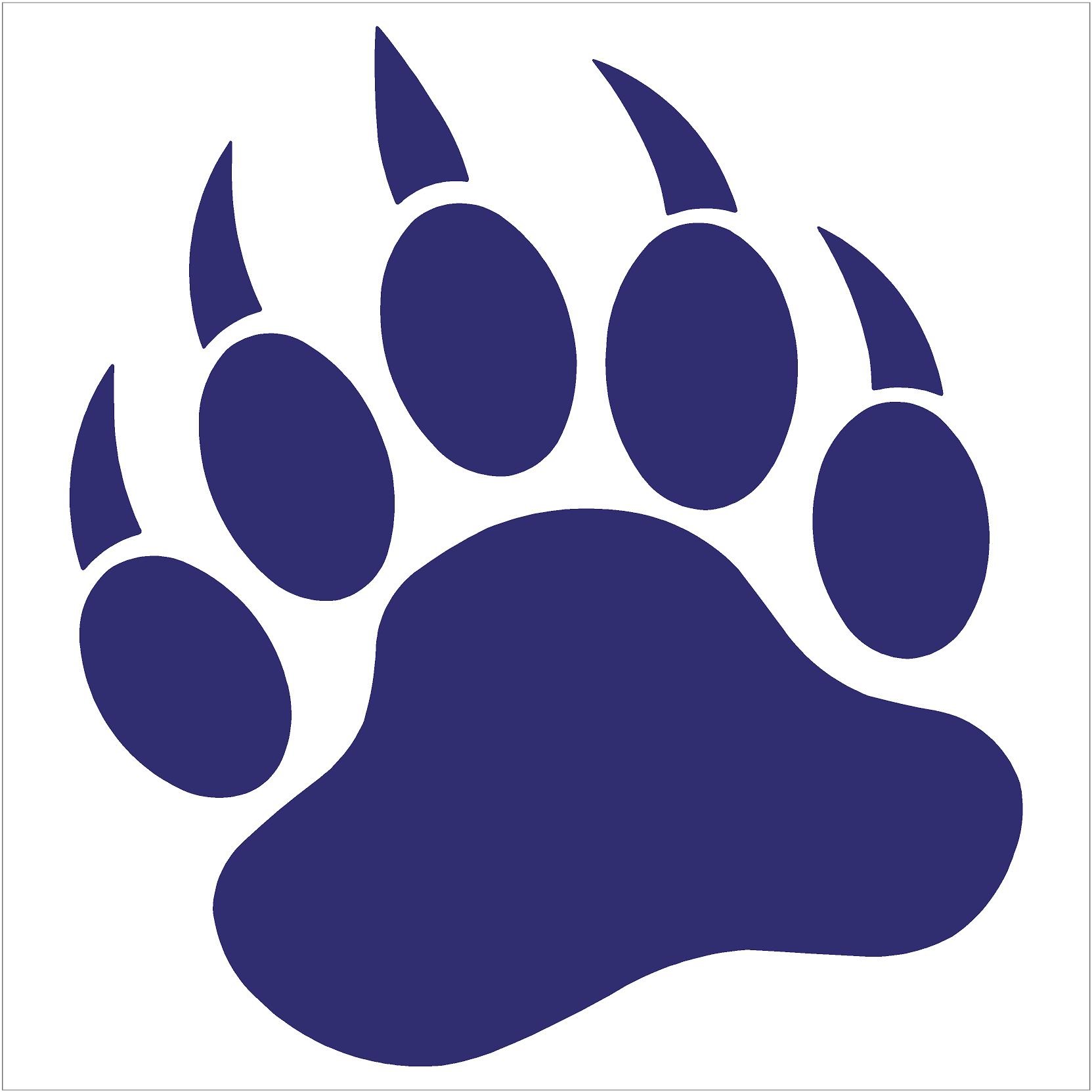 Grizzly Bear Paw Print 3.5