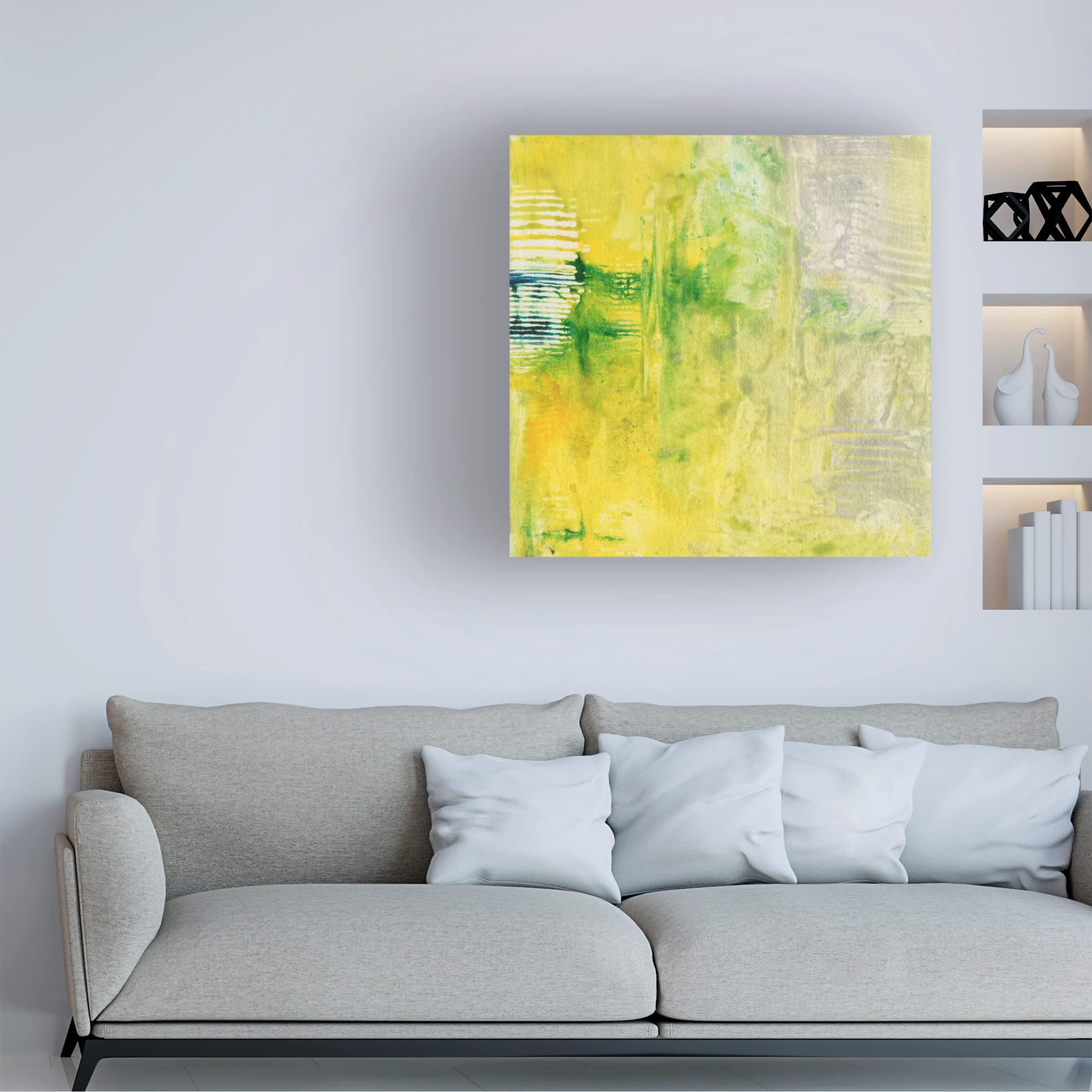 Trademark Fine Art 'Oriental Figures II' Canvas Wall Art by Joyce Combs - Asian Inspired Home Decor for Living Room, Bedroom & Office
