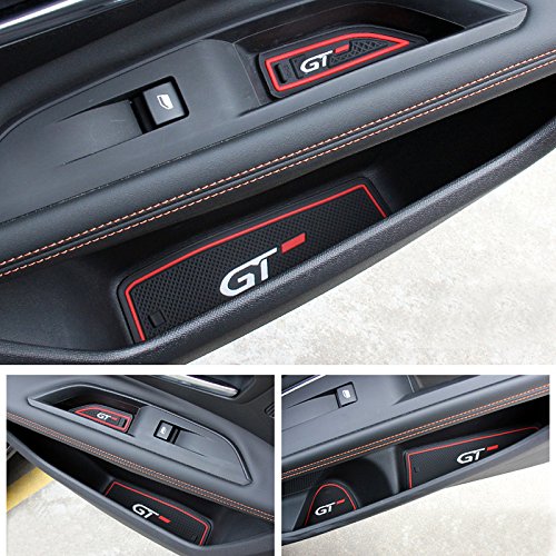 ITrims 13PCS Car Storage Organizer Set - Non-Slip Cup Mats, Interior Door Gap Pads for Peugeot 3008/3008GT/5008/5008GT (2017-2019 Models) | Perfect for Road Trips & Daily Commute