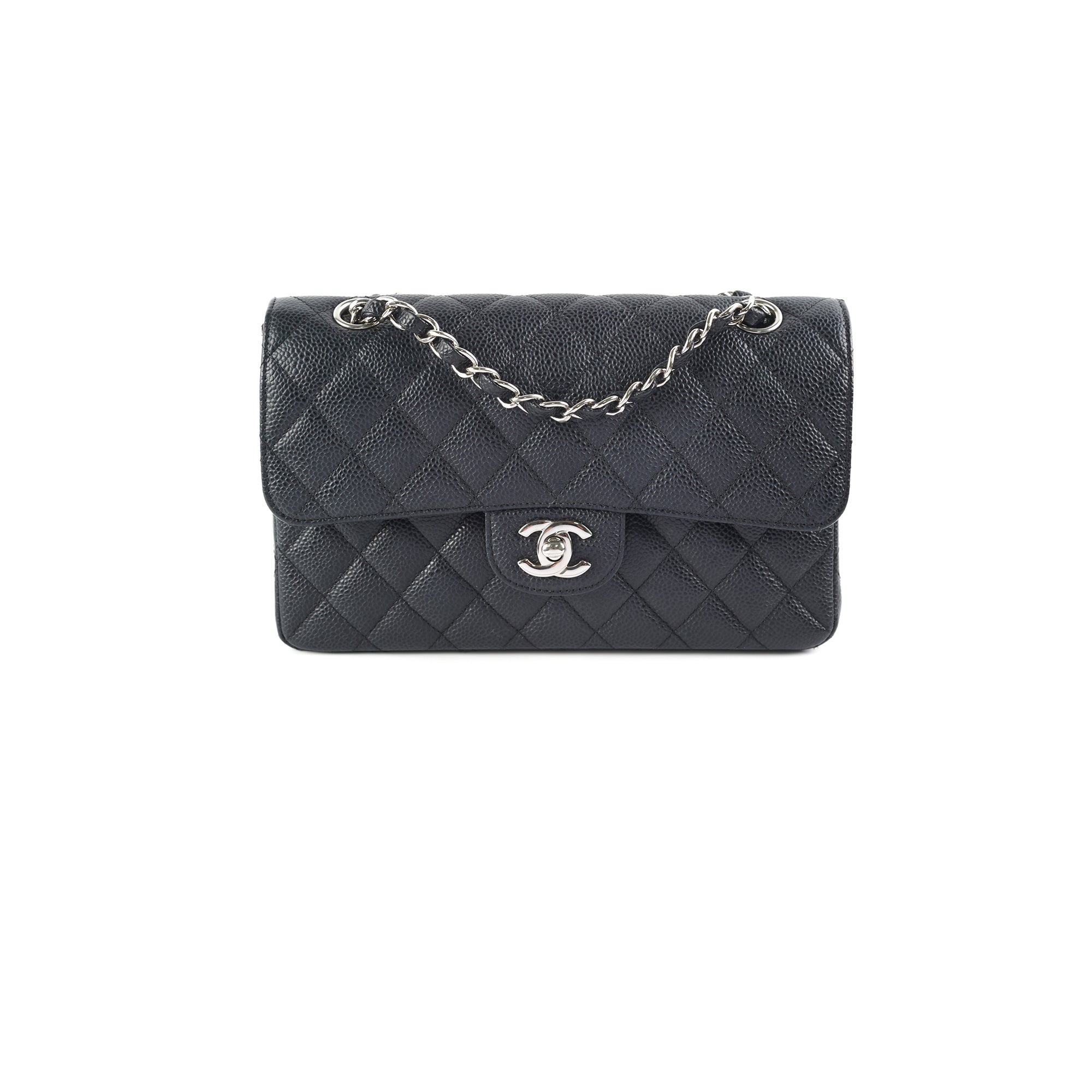 Chanel Small Caviar Classic Double Flap Bag Black 16 Series - Luxury Designer Handbag for Women, Perfect for Evening Events & Special Occasions