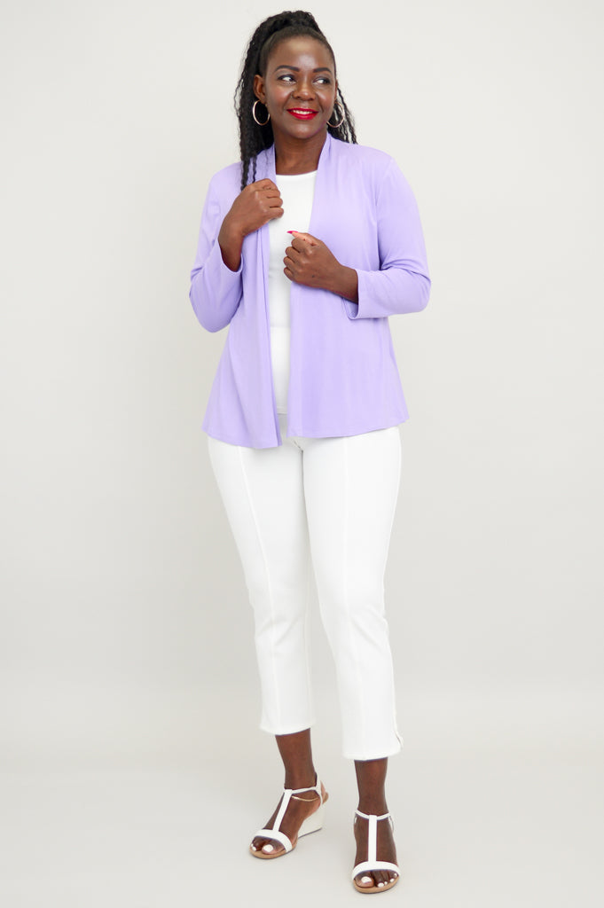 Kathy Jacket - Soft Lavender Bamboo Fabric Women's Lightweight Jacket for Spring & Fall Outdoor Activities