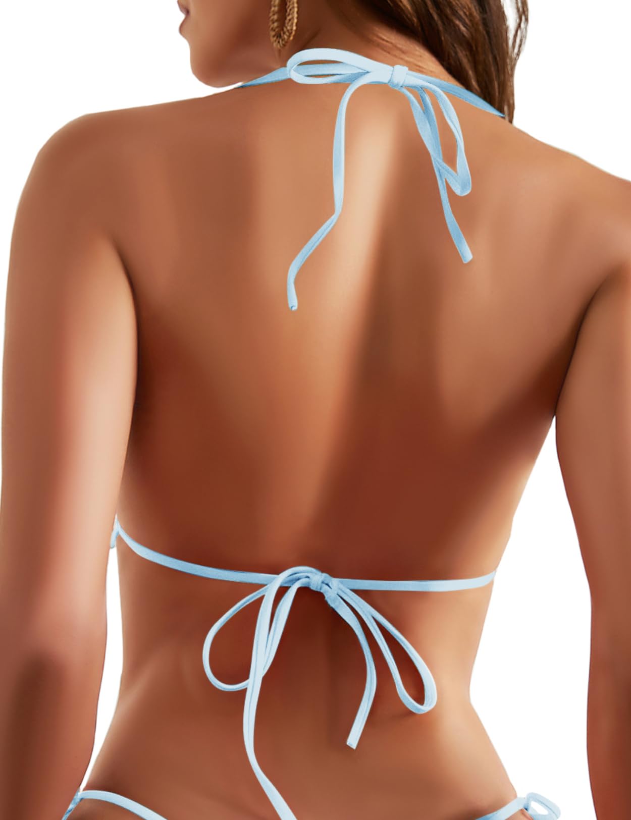 Sexy Women's Triangle Bikini Top - Adjustable String Halter Push Up Swimsuit with Padded Cups | Perfect for Beach Vacation, Pool Party & Summer Swimwear
