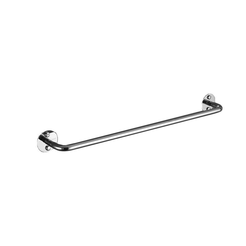 Stainless Steel Double Towel Rack - Rustproof & Waterproof Bathroom Wall Mount Shelf (40cm) - Self-Adhesive No Drill Hanging Stand for Bath Towels, Kitchen, Spa - Bright Color Home Organization