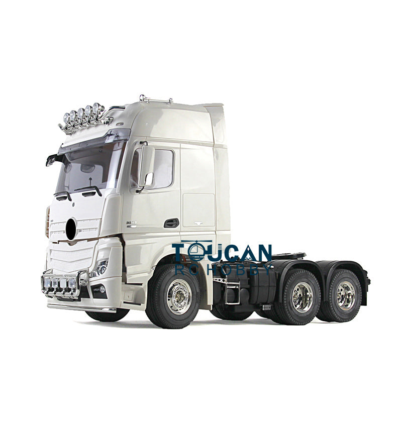 1/14 Scale 3-Axle Highline DIY 3363 RC Tractor Truck with Motor & Trailer Kit - Remote Control Construction Vehicle Simulation Model for Adults & Hobbyists - Perfect for RC Car Racing, Construction Site Play, and Collectible Display