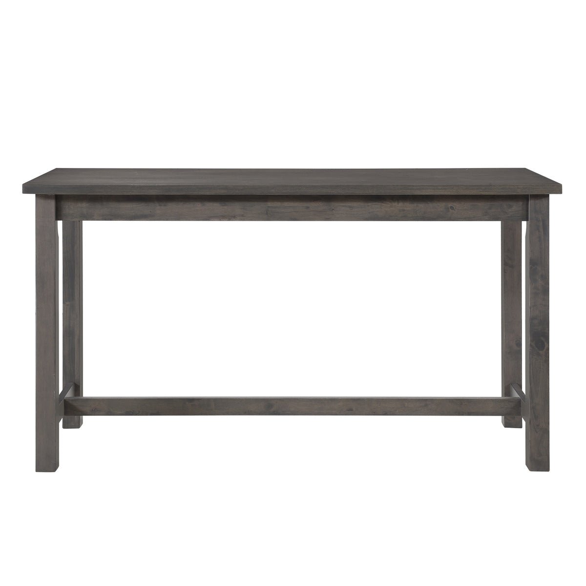 Modern Grey Counter Height Dining Table with Built-in USB Charging Ports - Perfect for Small Spaces, Kitchens, and Breakfast Nooks