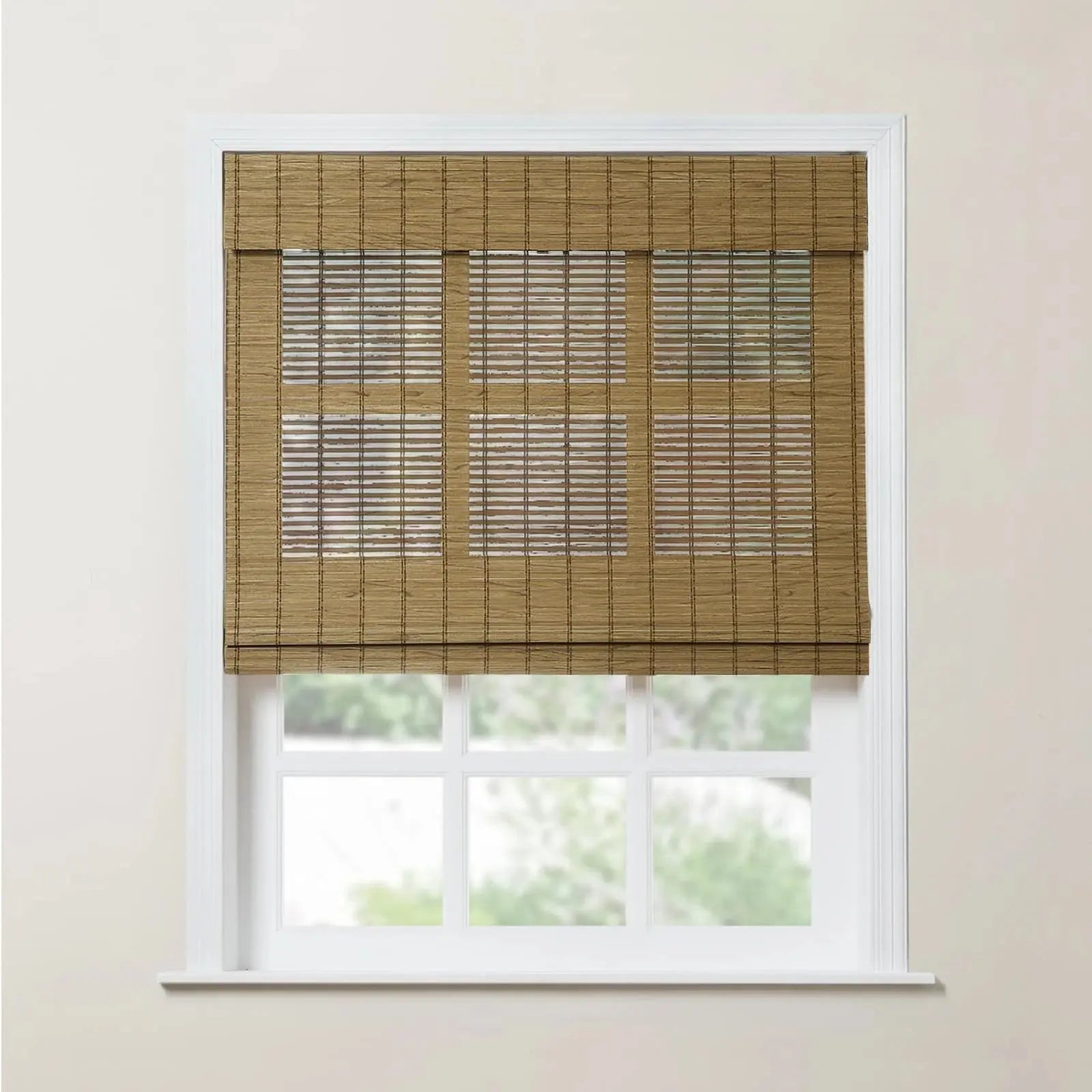 Rae Natural Bamboo Woven Shades Series S - Eco-Friendly Window Blinds for Home & Office - Perfect for Living Room, Bedroom, and Patio Privacy