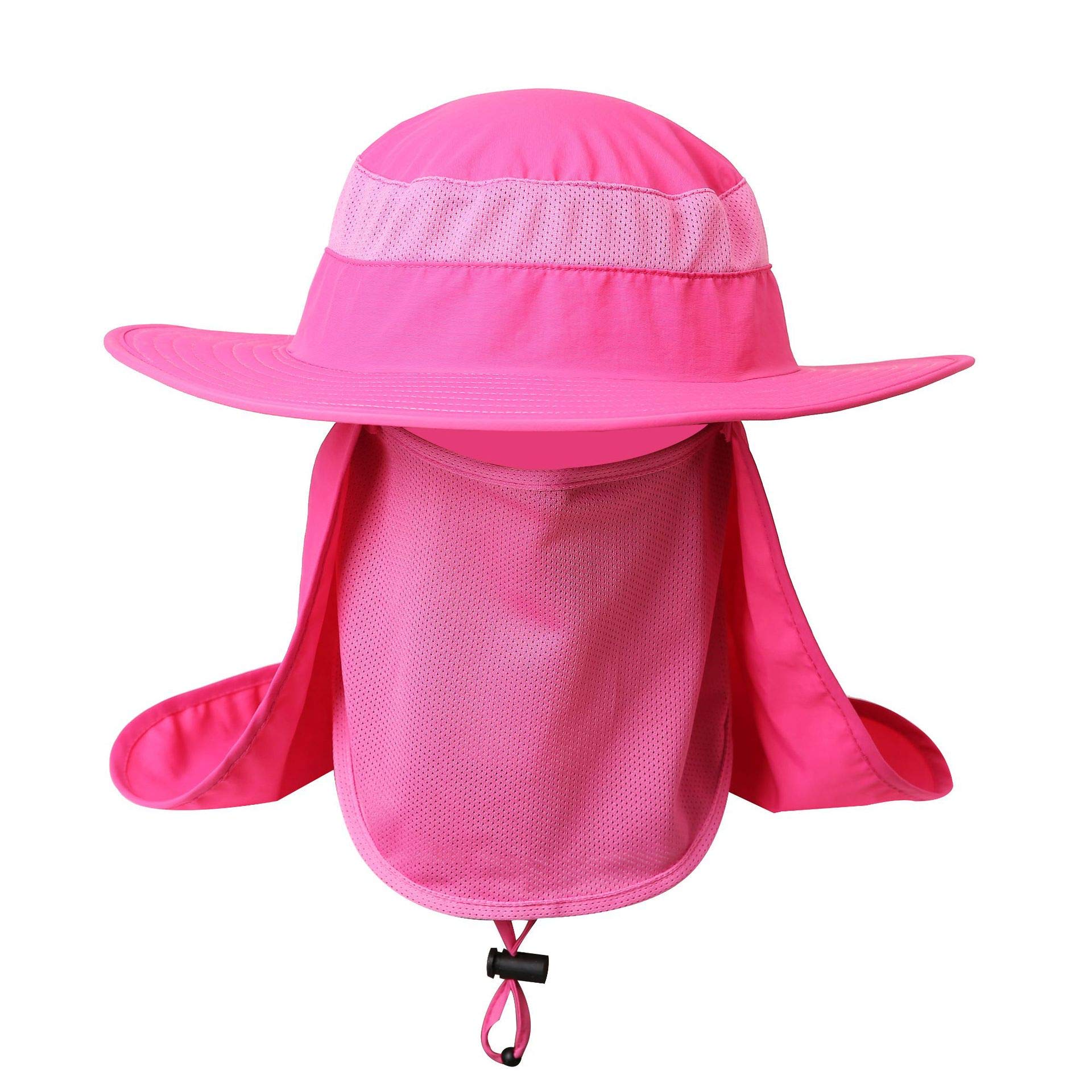 TOPTIE UPF 50+ Sun Protection Wide Brim Bucket Hat - Adjustable Neck & Face Flap for UV Defense - Perfect for Summer, Beach, Fishing & Outdoor Activities