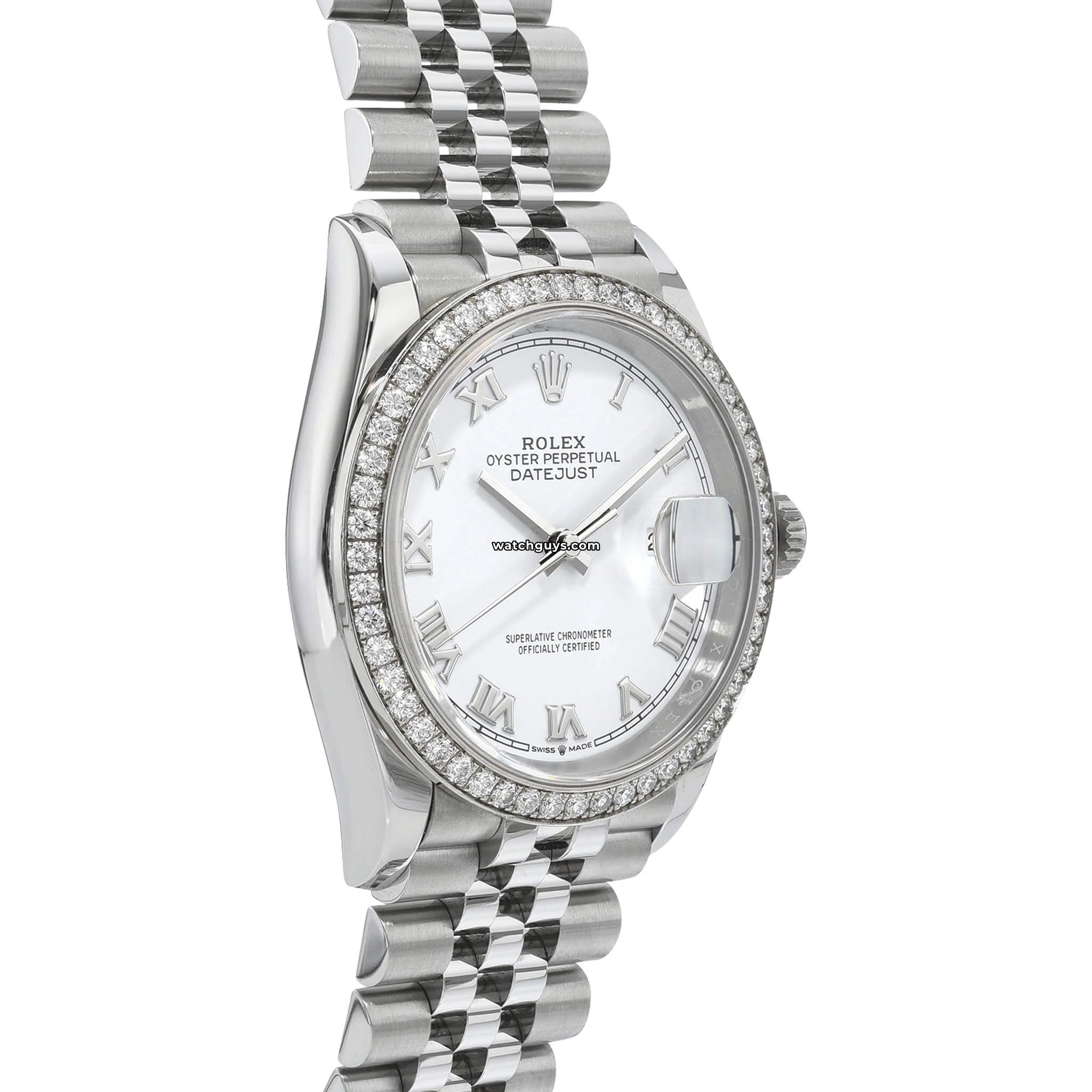 Rolex Datejust 126284RBR Diamond Watch - Luxury Swiss Automatic Men's Timepiece with Silver Dial & Diamond Bezel - Perfect for Business, Formal Events & Special Occasions