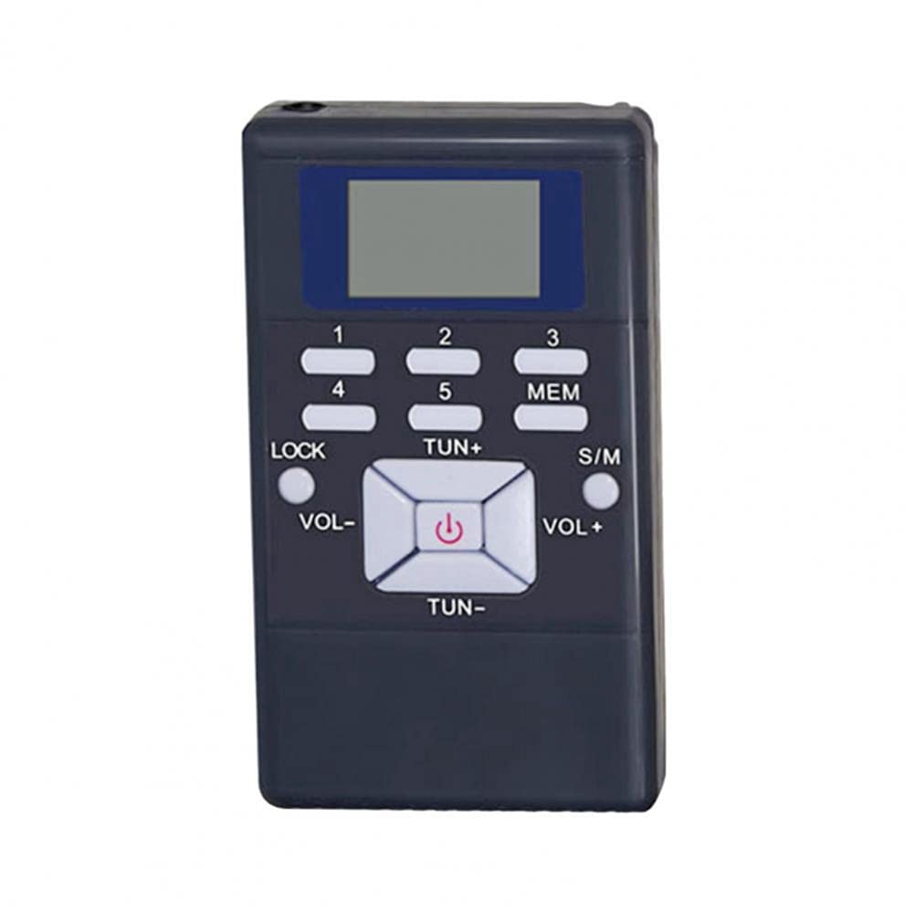 Sefdrert -102 Digital FM Stereo Portable Radio with LCD Display & Earphones - Compact, Multifunctional Receiver for Home, Office, Travel, and Emergency Use