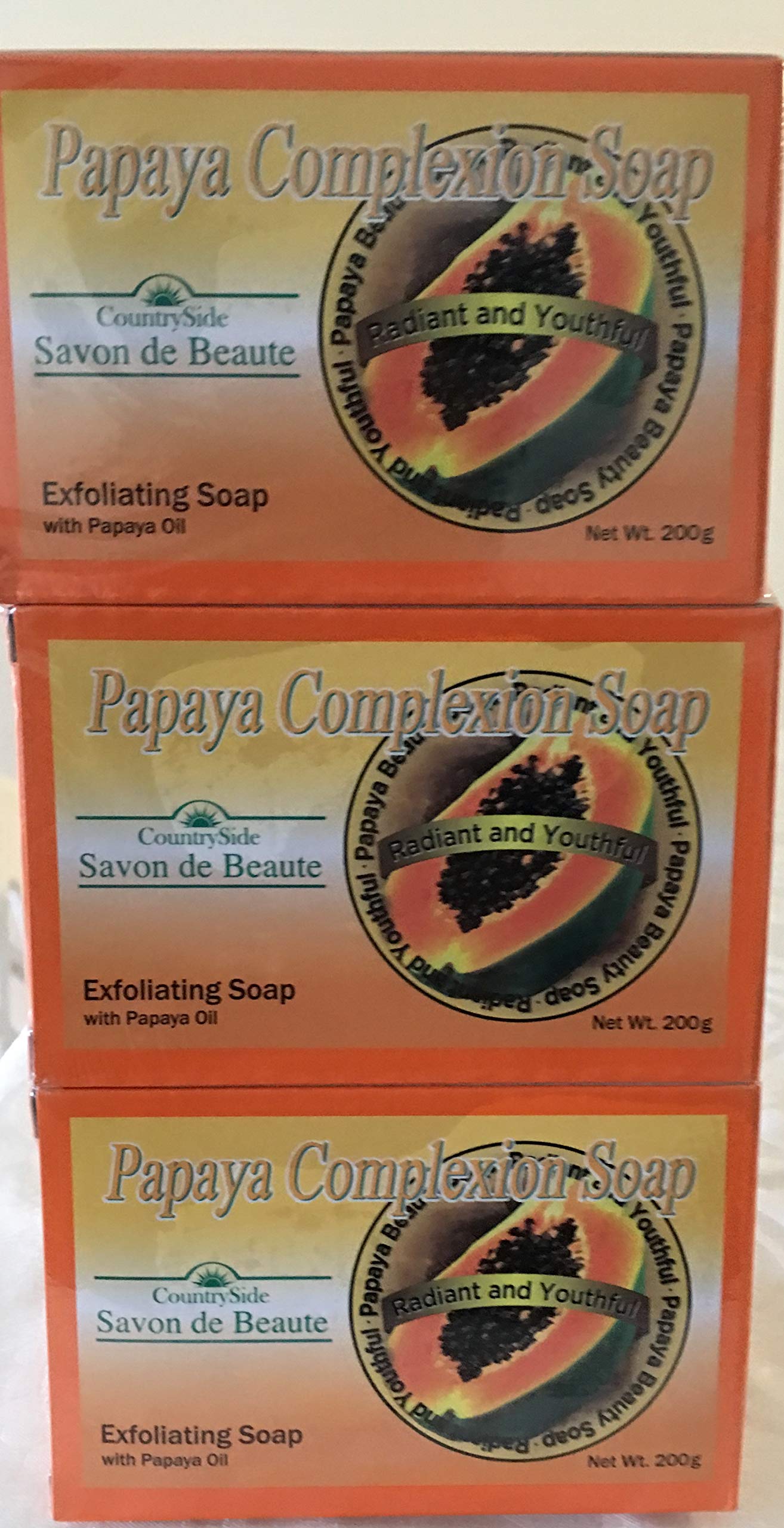 Natural Papaya Complexion Soap for Brightening & Glowing Skin | Gentle Exfoliating Face & Body Cleanser | Perfect for Acne-Prone & Sensitive Skin | Morning & Night Skincare Routine