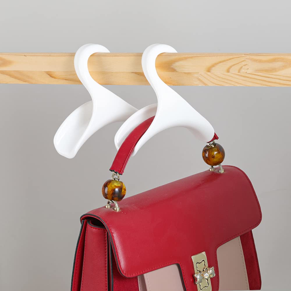 Premium Purse Hanger Hook - 4 Pack Space-Saving Bag Organizer for Handbags, Backpacks & Totes | Closet Rod Hanger for Purse Storage & Organization | Perfect for Bedroom, Closet & Dorm Room Organization