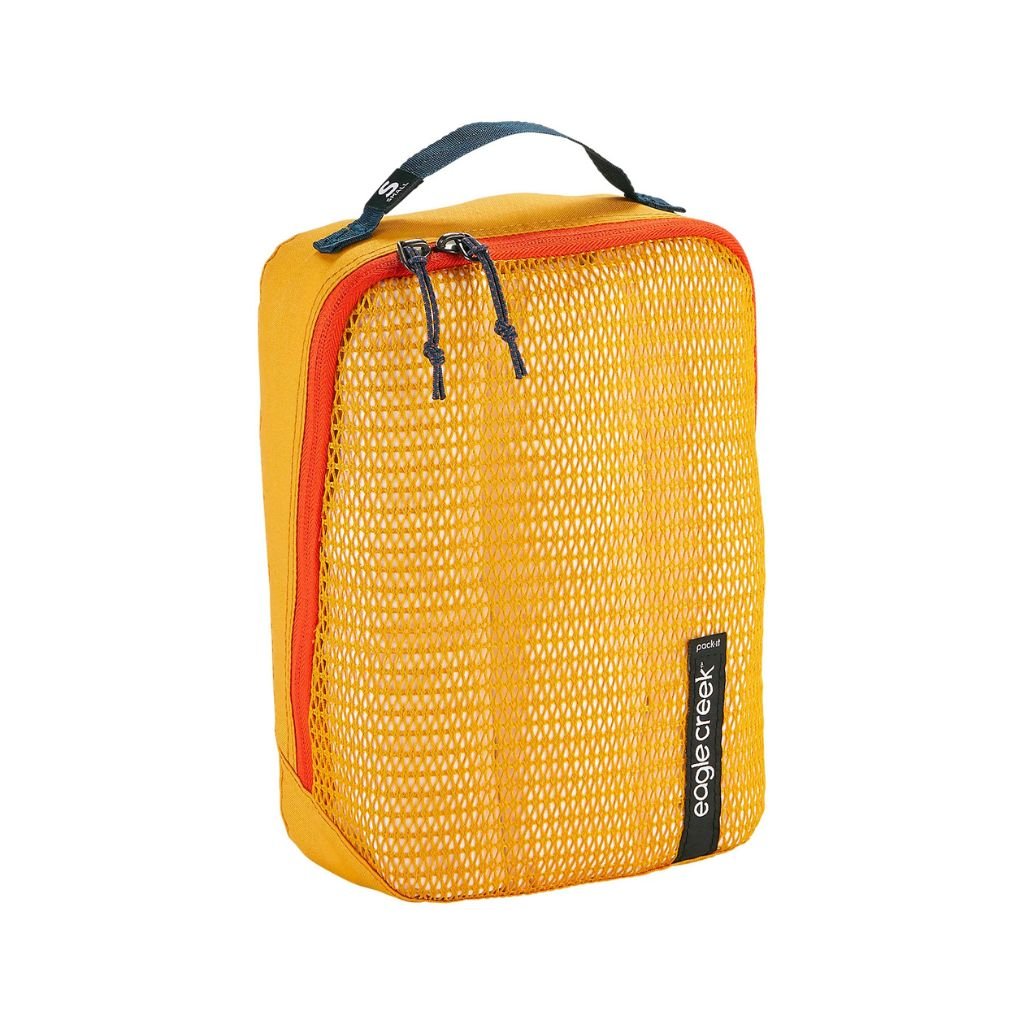 Eagle Creek PACK IT REVEAL Cube Set - XS/S/M Sizes - Sahara Yellow - Travel Organizer for Clothes & Accessories - Perfect for Backpacking, Camping & Weekend Getaways