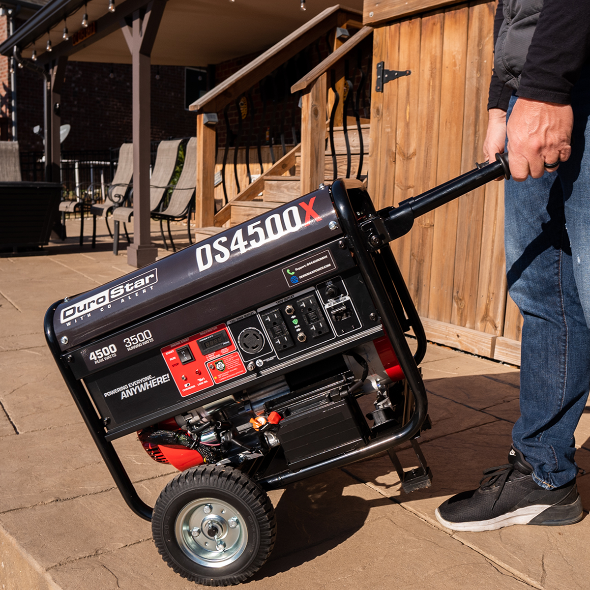 4,500 Watt Portable Gasoline Generator with CO Alert - Reliable Backup Power for Home, Camping & Emergency Use