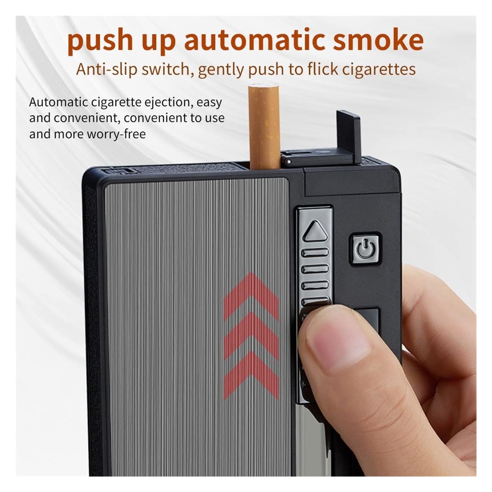 USB Rechargeable Windproof Double Arc Lighter with LED Display & 10/20 Cigarette Case - Portable 2-in-1 Men's Gift for Outdoor, Camping, Travel and Daily Use