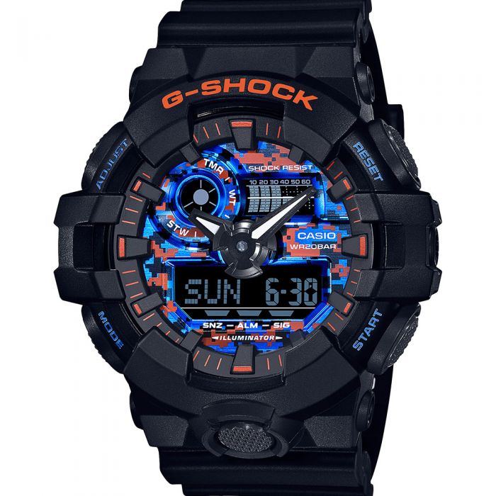 G Shock GA700CT 1A Digital Analog Watch - City Camouflage Series Military Style for Outdoor, Sports & Everyday Wear