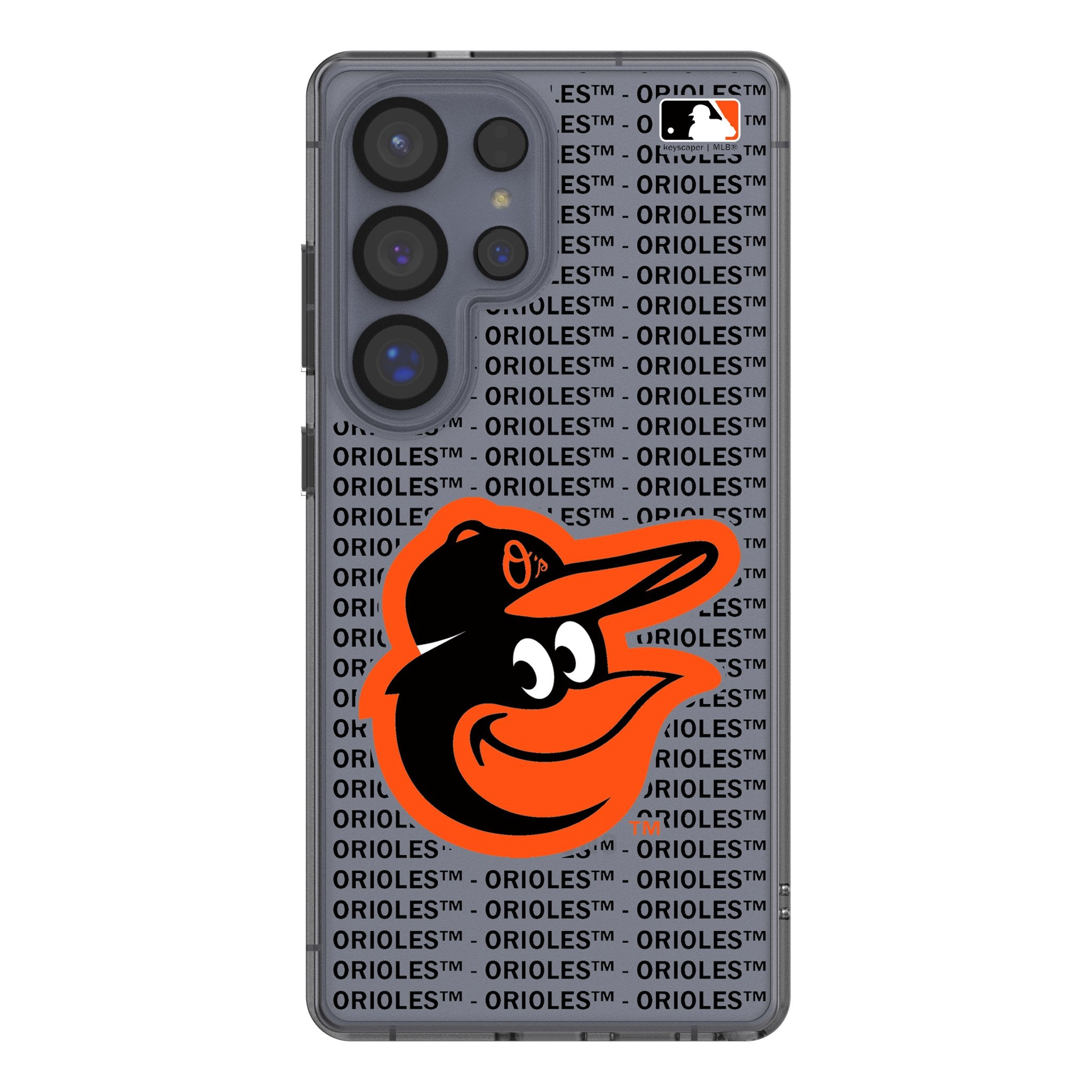 Baltimore Orioles Clear Text Backdrop Phone Case for Samsung Galaxy - Perfect for Baseball Fans & Game Day Protection