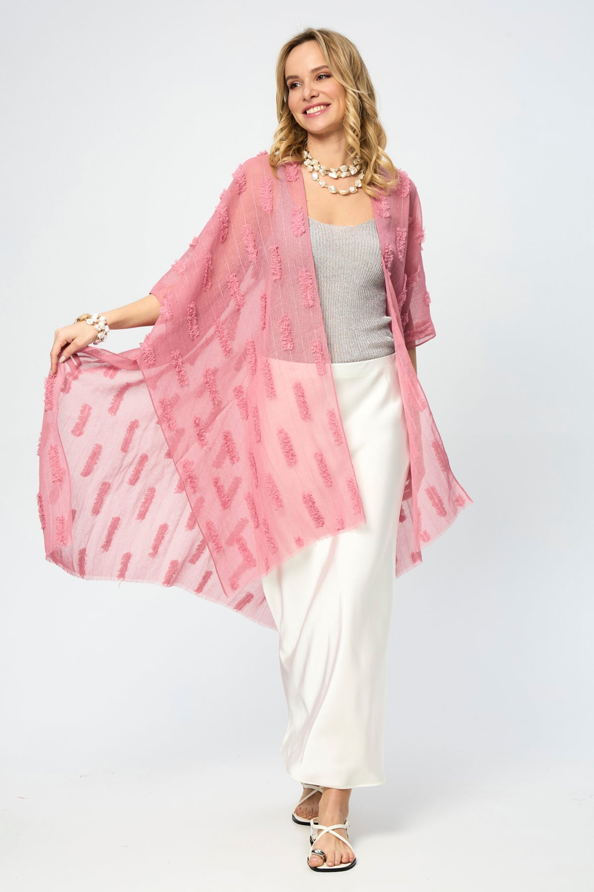 Textured Ruana Wrap - Soft & Stylish Women's Shawl for Fall & Winter - Perfect for Layering, Office Wear, and Cozy Evenings