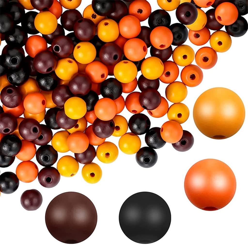 180Pcs Colorful Painted Wood Round Beads for DIY Jewelry Making, Bracelets, Necklaces & Home Decor Crafts - 8mm Wooden Spacer Beads Bulk for Scrapbooking & Kids Art Projects (Assorted Colors, One Size)