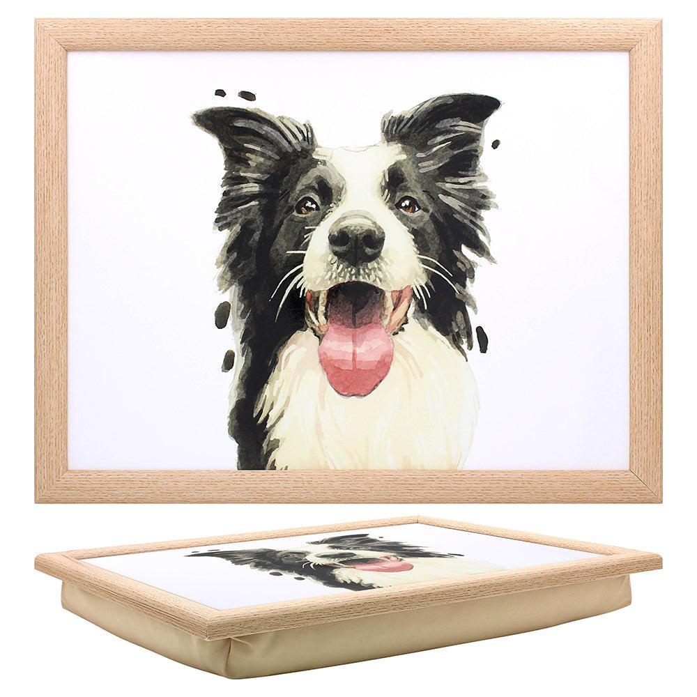 Premium Border Collie Lap Tray for Laptops & Tablets - Lightweight Portable Desk for Bed, Couch, Office & Travel Use