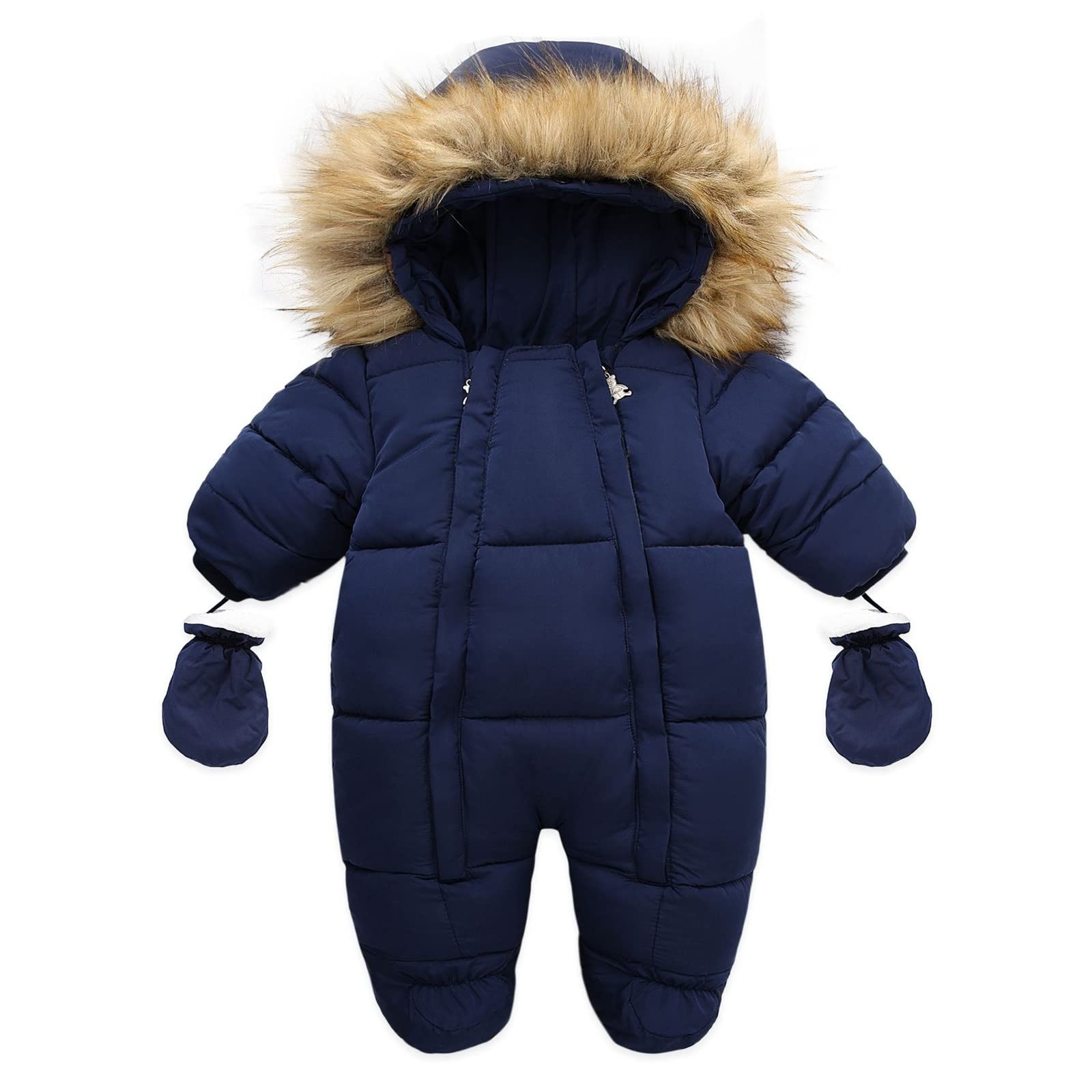 Eoailr Newborn Baby Winter Snowsuit - Warm Infant Jacket & Ski Bibs for Boys & Girls - Perfect for Cold Weather, Outdoor Play & Skiing Adventures