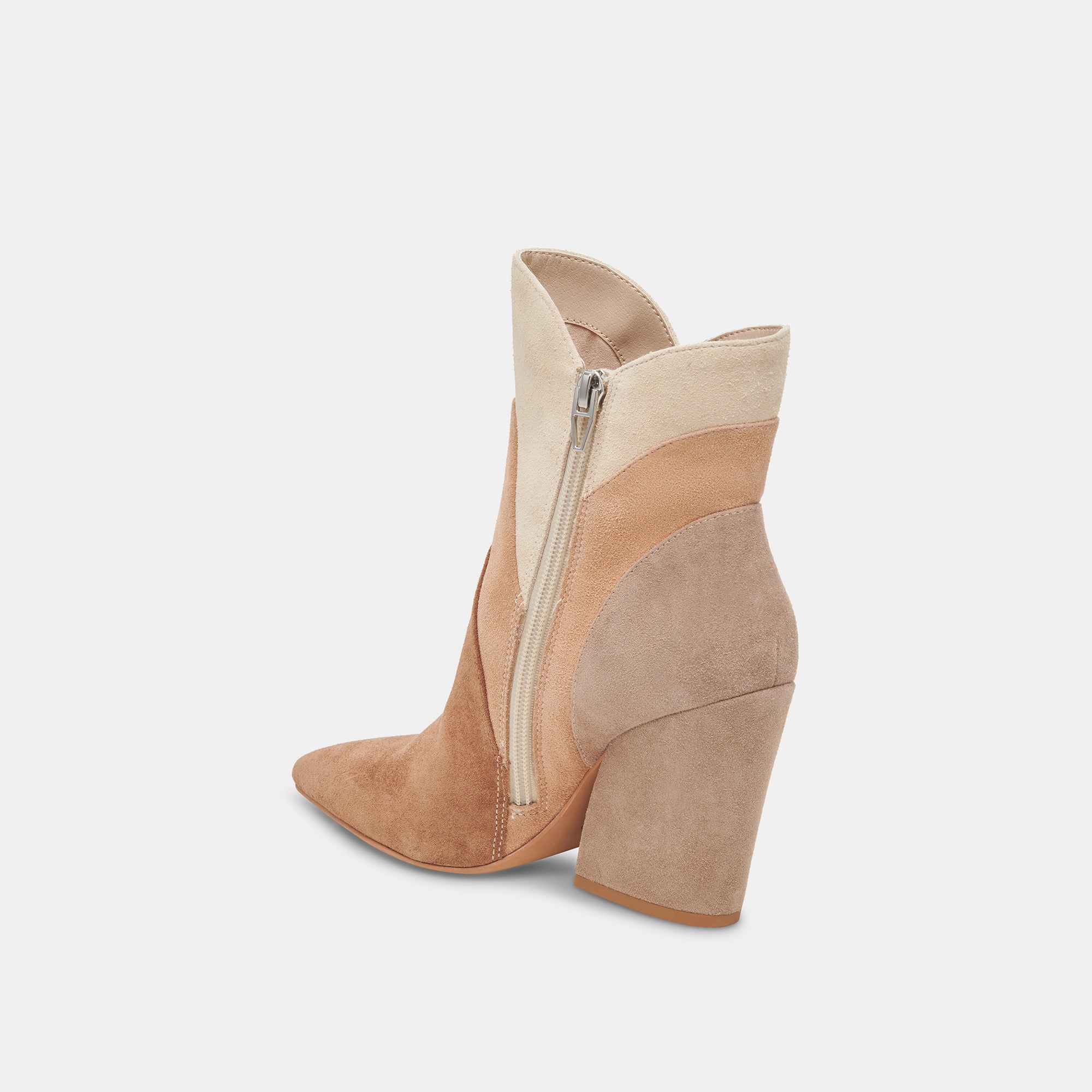 NEENA Booties for Women - Brown Multi Suede Ankle Boots | Comfortable & Stylish Fall/Winter Shoes | Perfect for Office, Casual Outings & Date Nights