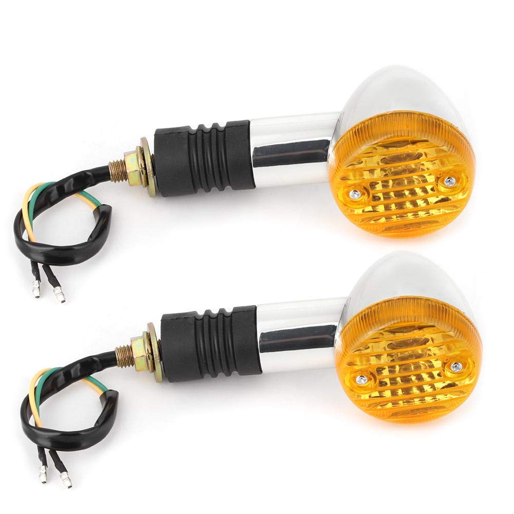 Universal Motorcycle LED Turn Signal Lights - Pair of Mini Indicator Lamps for Bike Modification | Durable, Bright & Waterproof | Perfect for Harley, Honda, Yamaha & Other Cruisers
