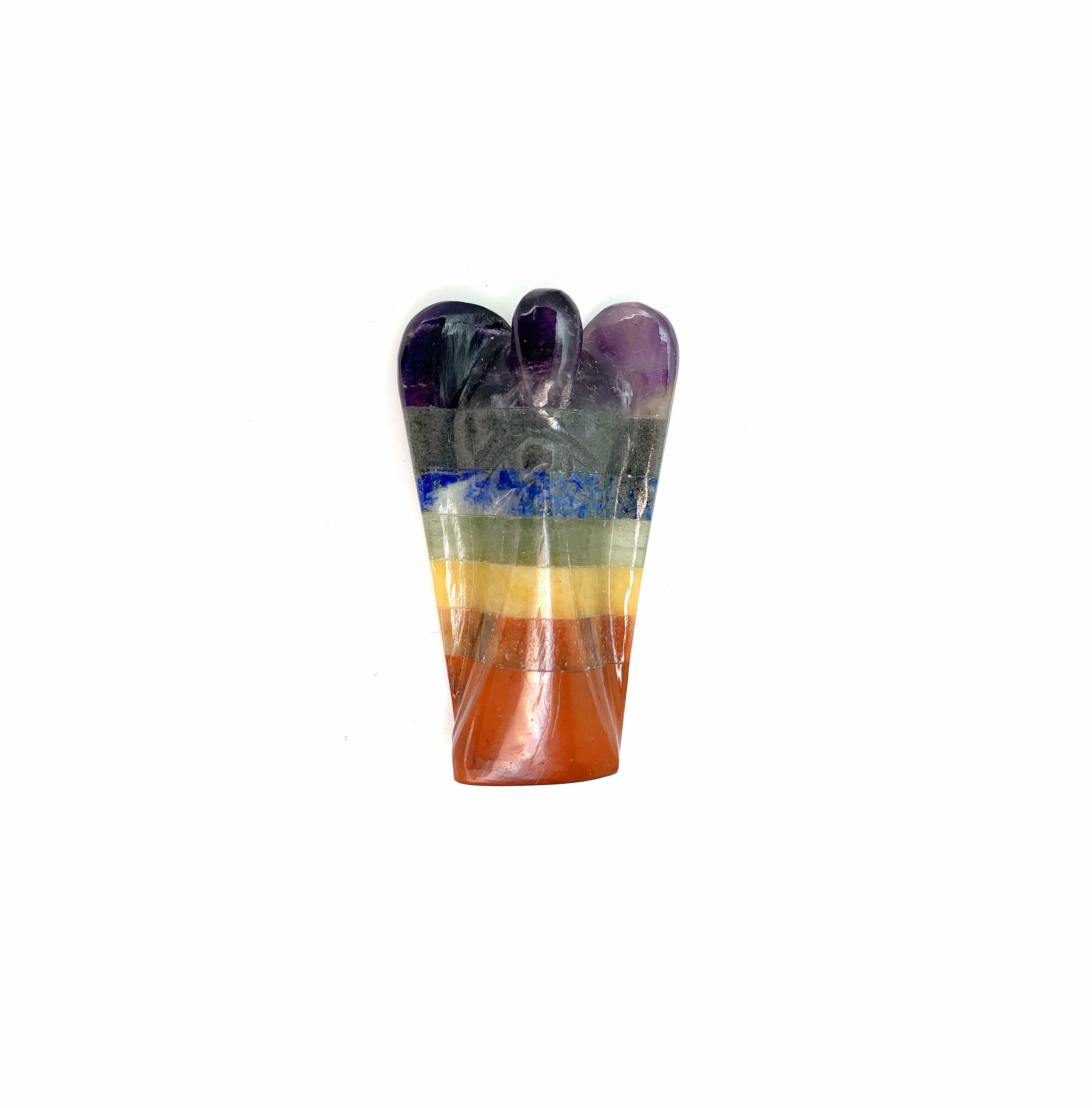 Chakra Healing Stones - 7 Chakra Angel Stones Set for Meditation, Reiki & Energy Balancing | Spiritual Gift for Yoga & Mindfulness