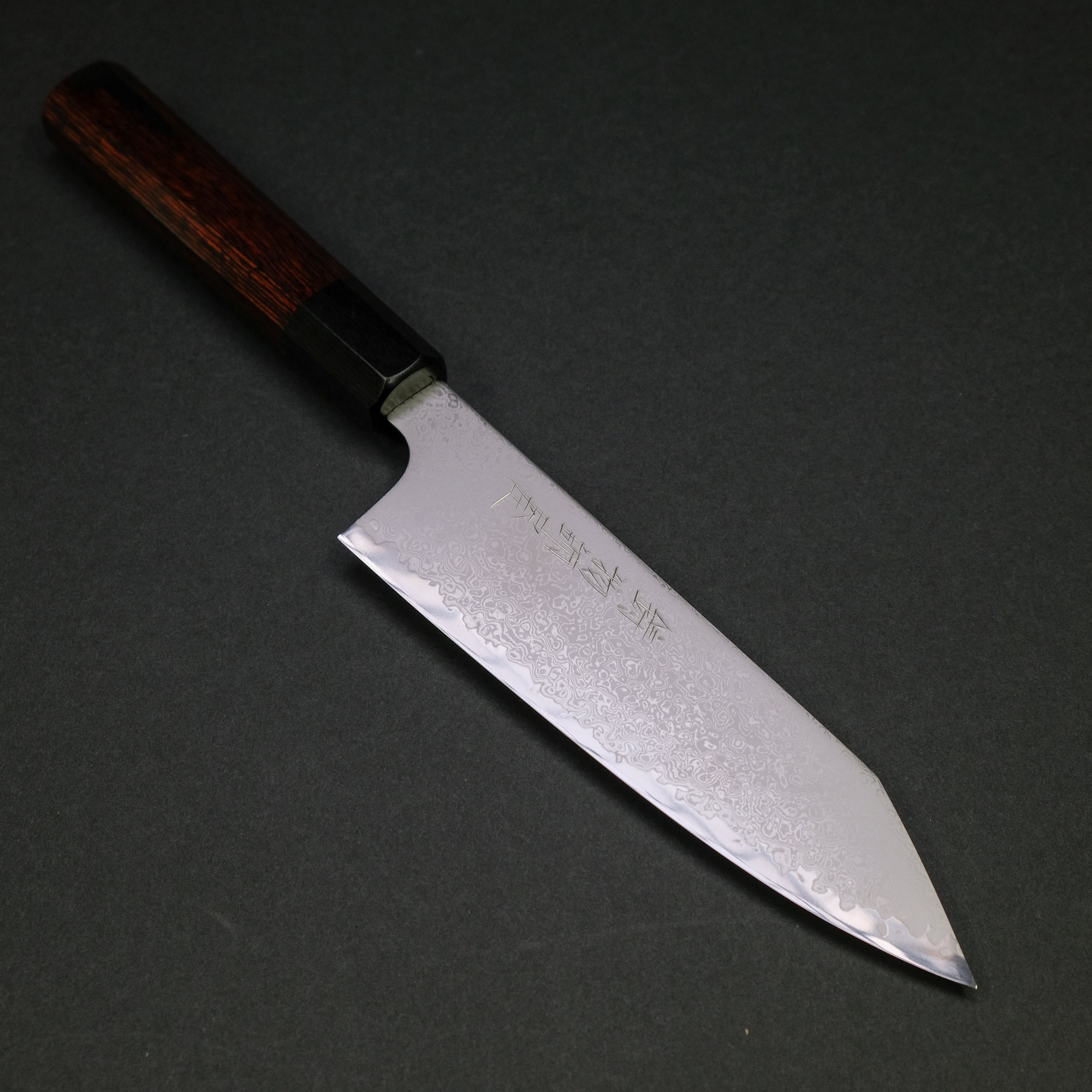 Hitohira Imojiya TH Damascus Bunka 180mm Japanese Chef Knife with Red Pakka Wood Handle - Perfect for Sushi, Vegetables & Precision Cutting