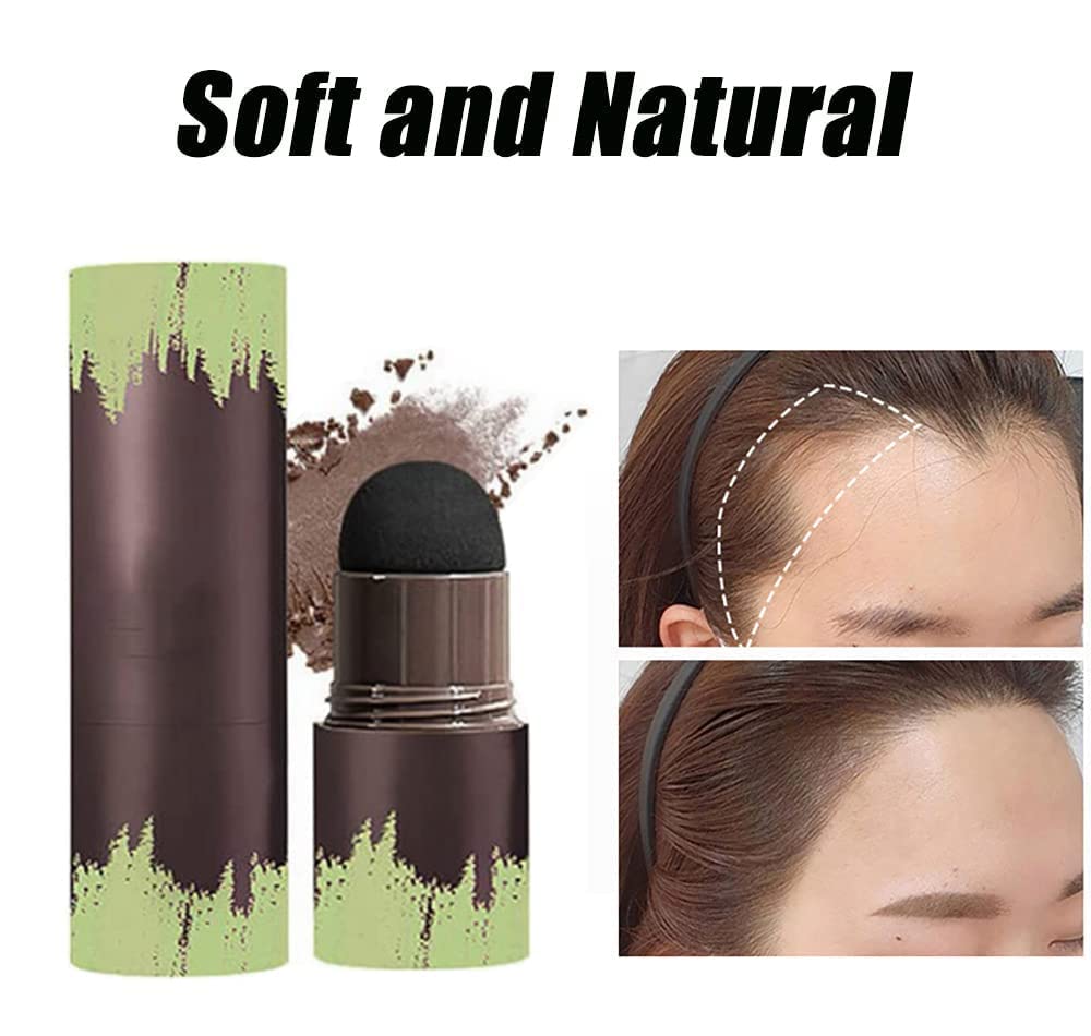 Natural Hairline Powder & Shading Sponge Pen - Waterproof Root Touch Up Concealer for Thinning Hair | Long Lasting, Buildable Eyebrow Makeup | Perfect for Daily Use, Special Occasions & Travel