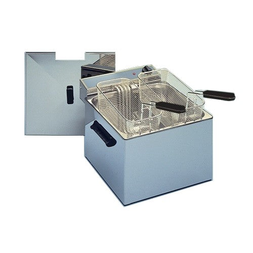 Equipex RF12SP 2B Commercial Electric Countertop Fryer - 25 lb Capacity - Perfect for Restaurants, Food Trucks & Catering Businesses