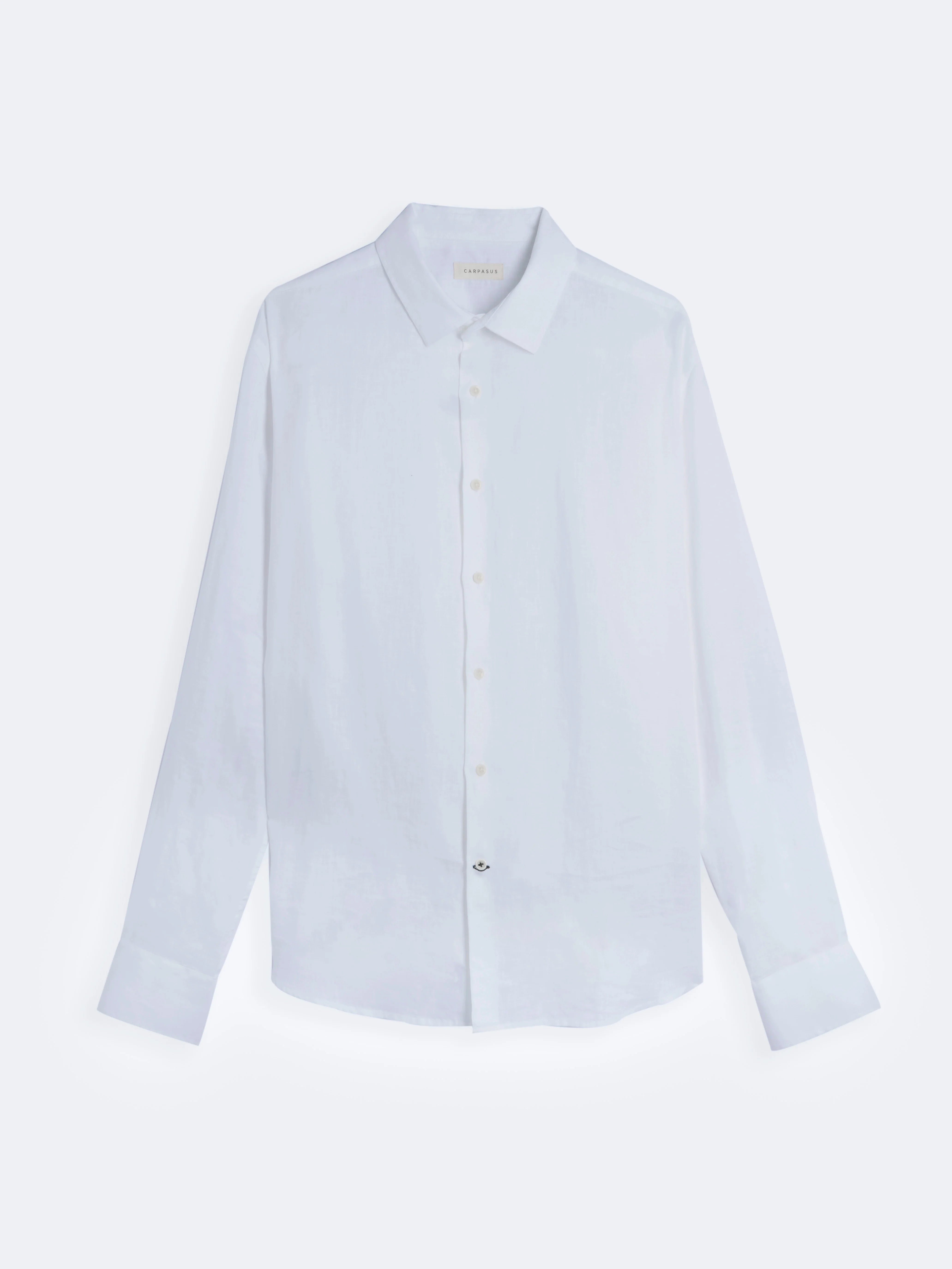 Premium Linen Shirt for Men - Breathable Verzasca White Summer Shirt - Casual & Comfortable for Beach, Travel, and Outdoor Activities