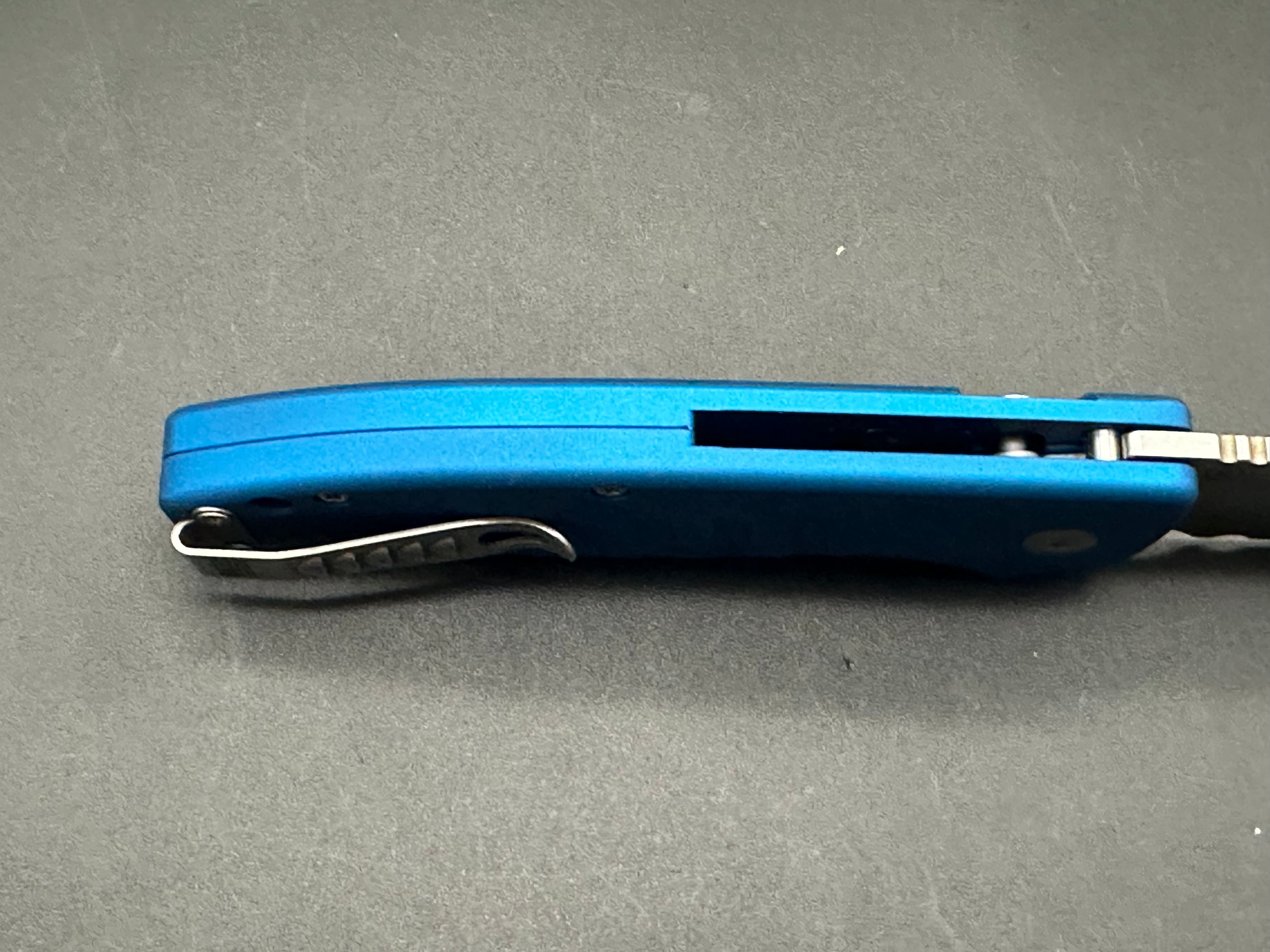 Hogue Ballista Drop Point Automatic Knife - Matte Blue Finish - Tactical EDC Knife for Outdoor, Camping & Survival Use