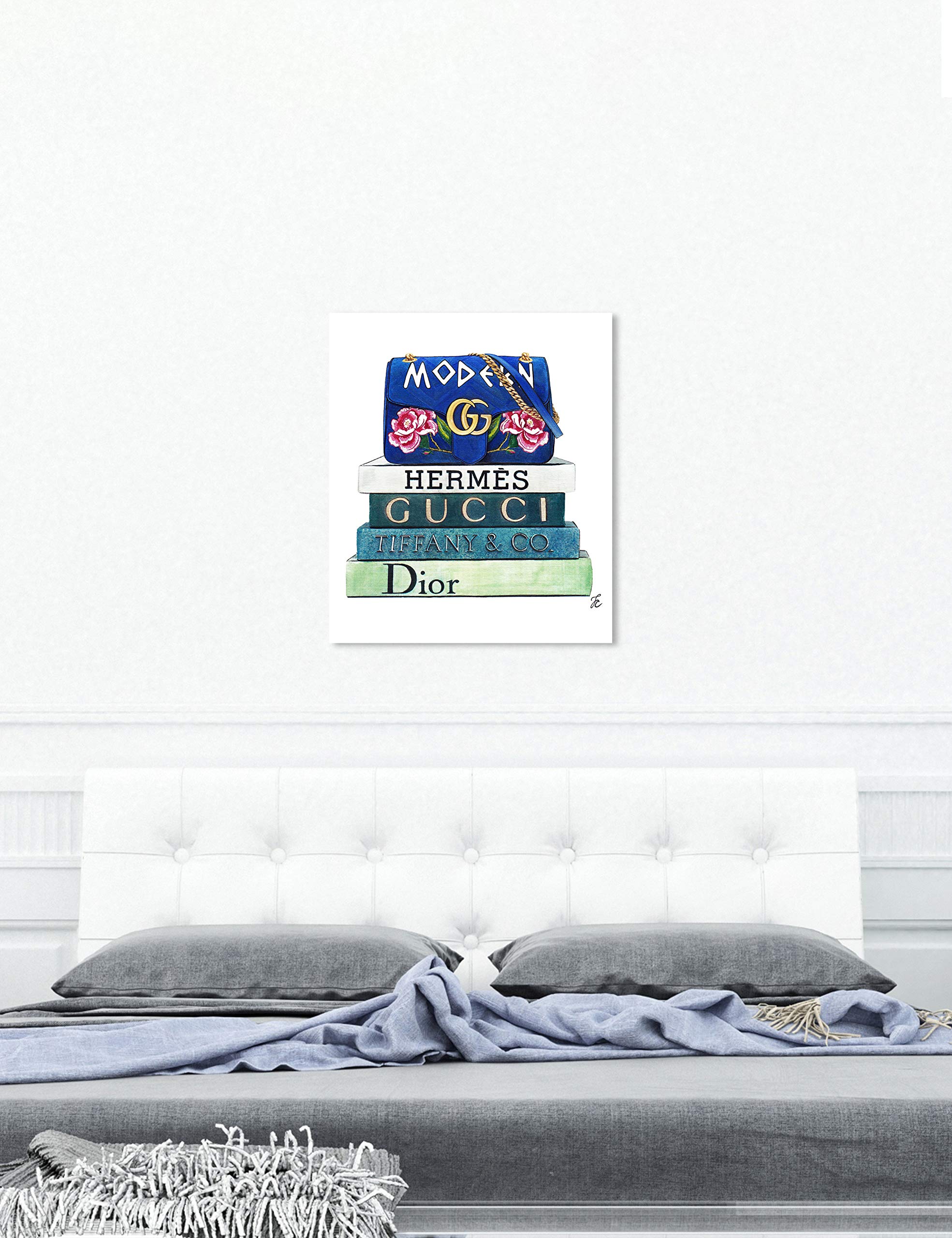 Oliver Gal Artist Co. Modern Fashion Wall Art Canvas Print - Doll Memories with Stylish Bag & Books | Perfect for Living Room, Bedroom & Office Decor