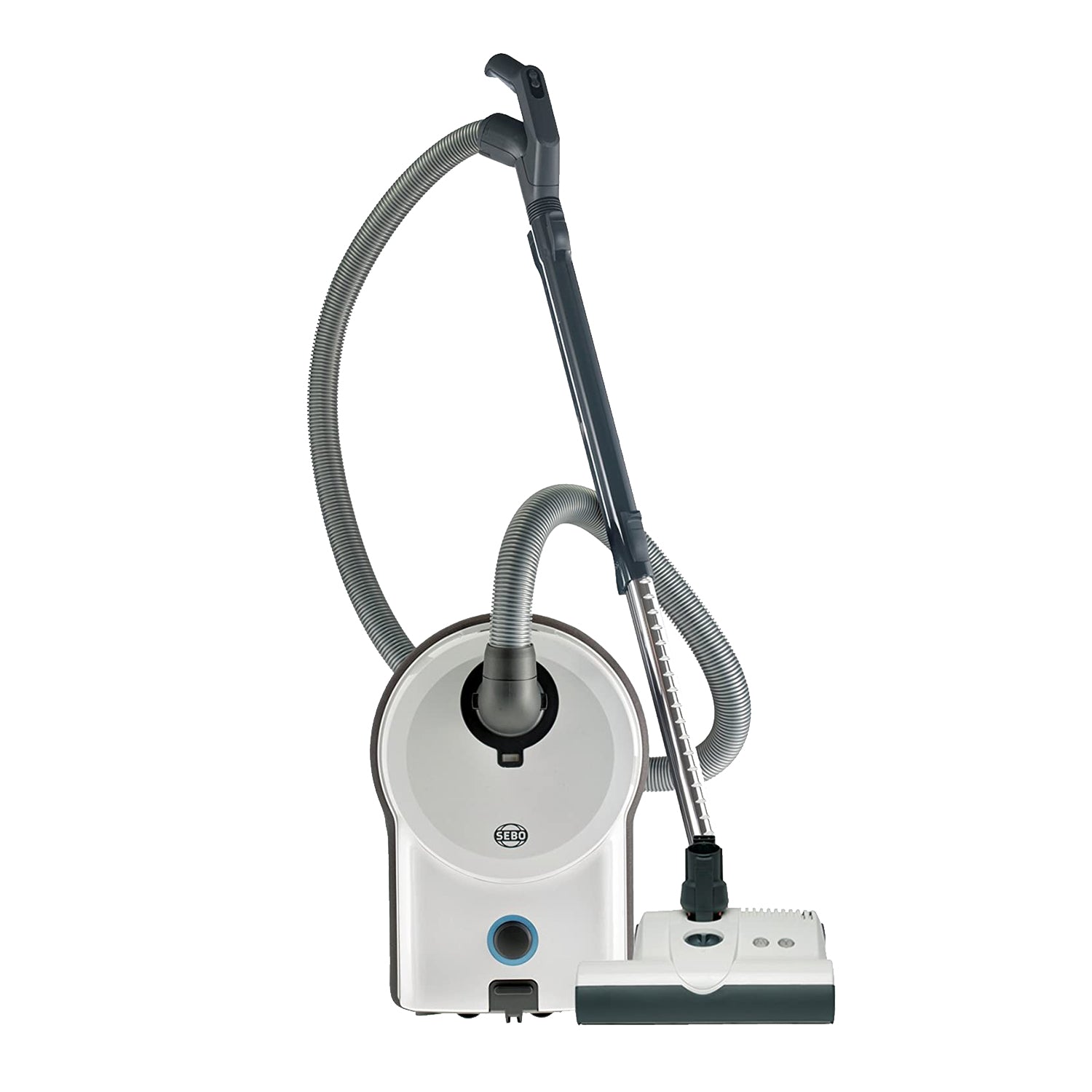 SEBO Airbelt D4 Premium Canister Vacuum Cleaner 90641AM (Arctic White) - Powerful Suction, HEPA Filtration, Quiet Operation - Ideal for Hardwood Floors, Carpets & Pet Hair Cleaning
