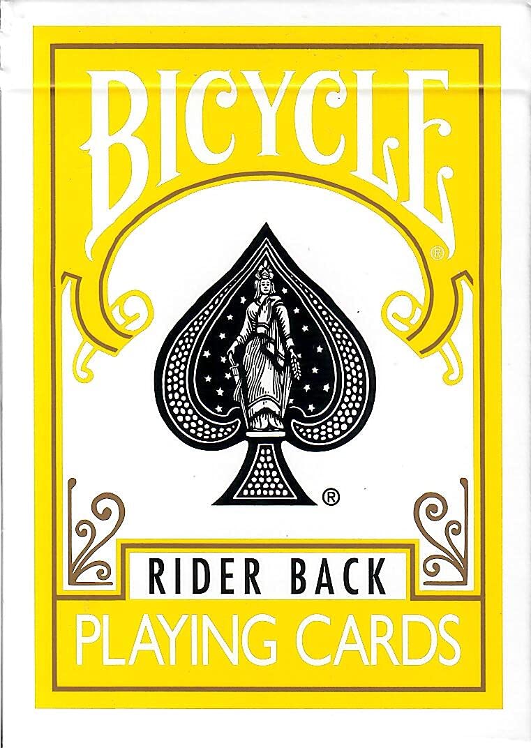 Premium Bicycle Rider Back Yellow Deck - Classic Playing Cards for Poker, Magic Tricks & Card Games - Perfect for Parties, Travel & Family Game Nights