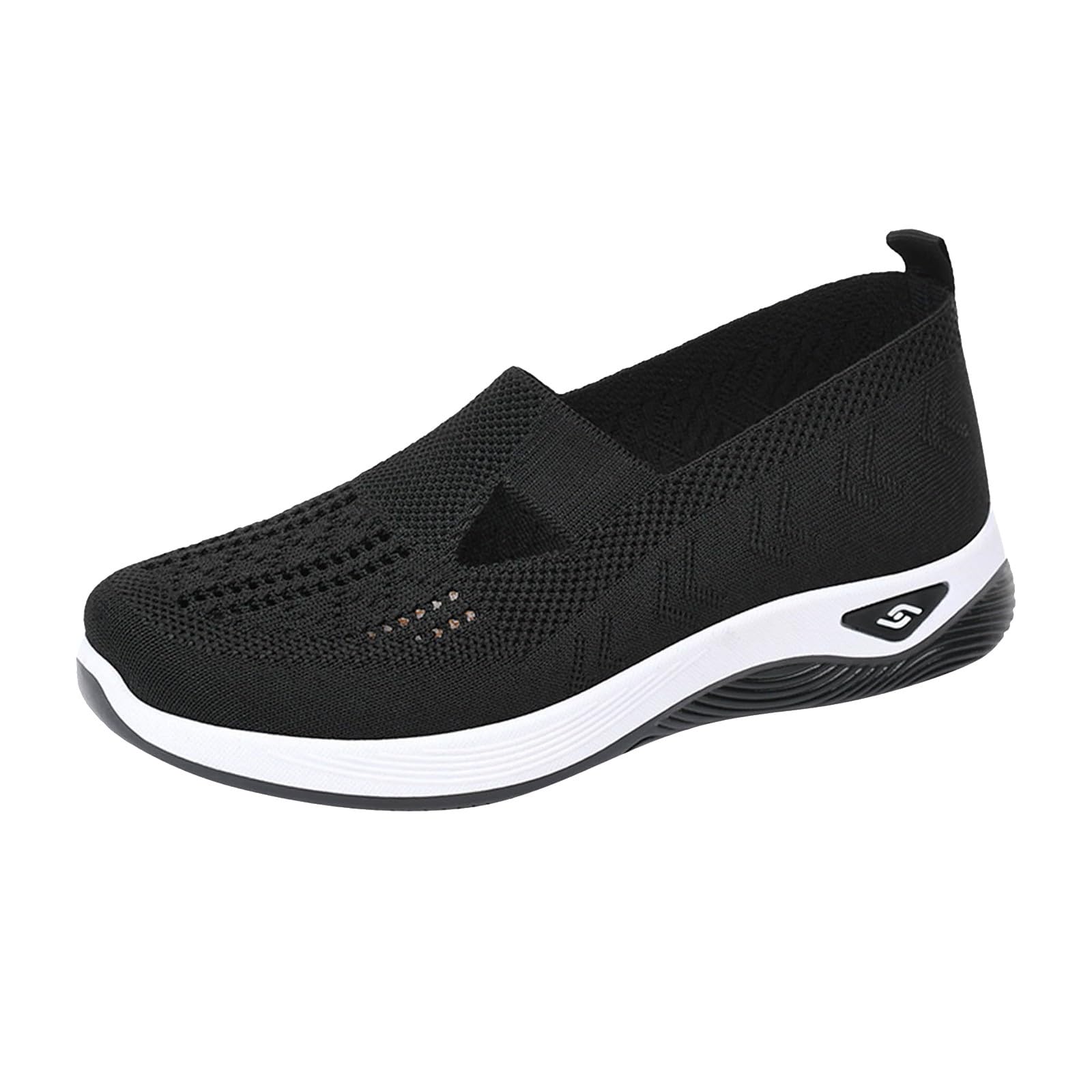 2024 New Women's Orthopedic Walking Shoes - Breathable Woven Slip-On Sneakers for Diabetic Comfort & Support - Perfect for Daily Walking, Work & Travel
