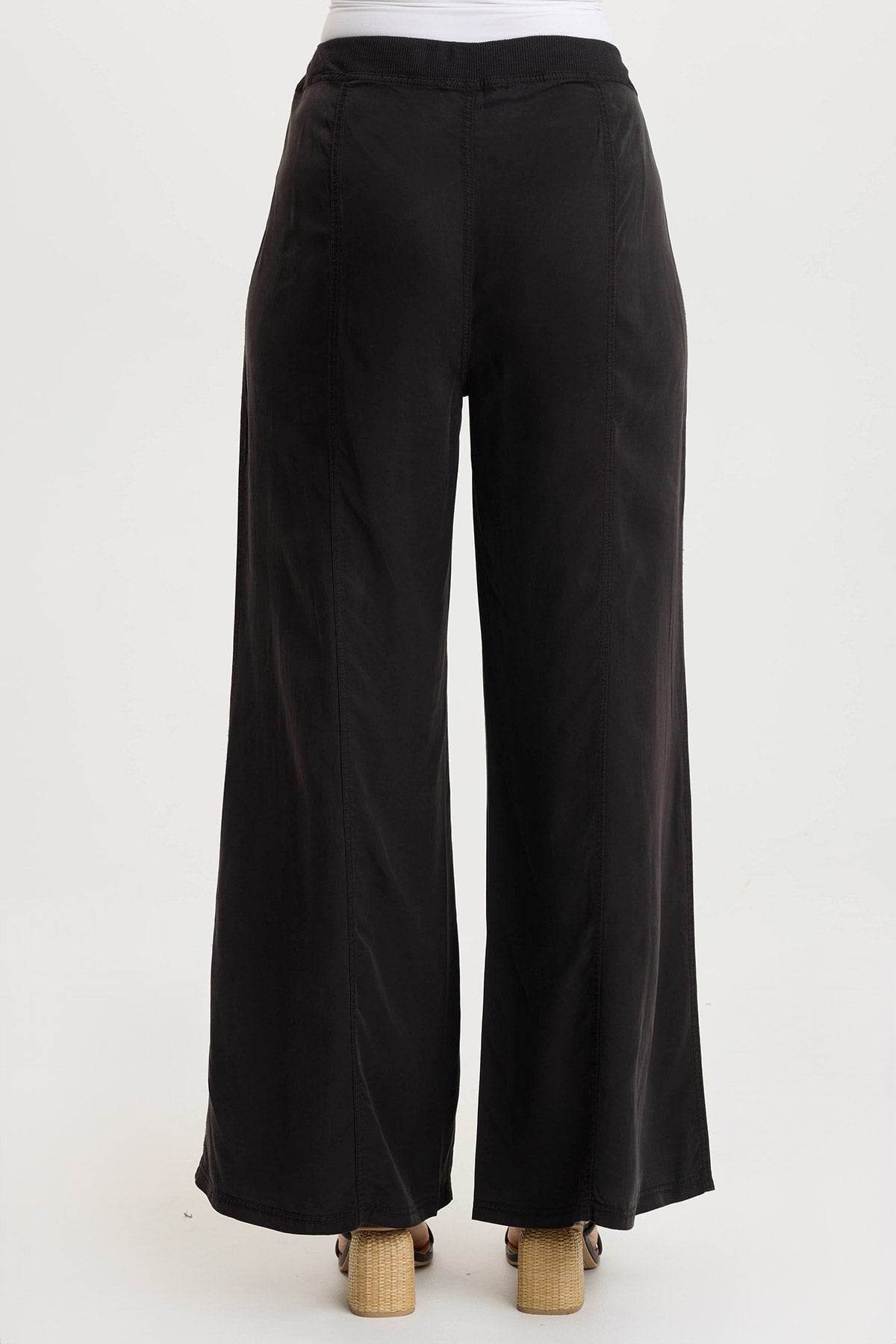 Tarla Twill Dropped Pocket Wide Leg Pants for Women - Comfortable High Waisted Loose Fit Trousers for Work, Office & Casual Outfits