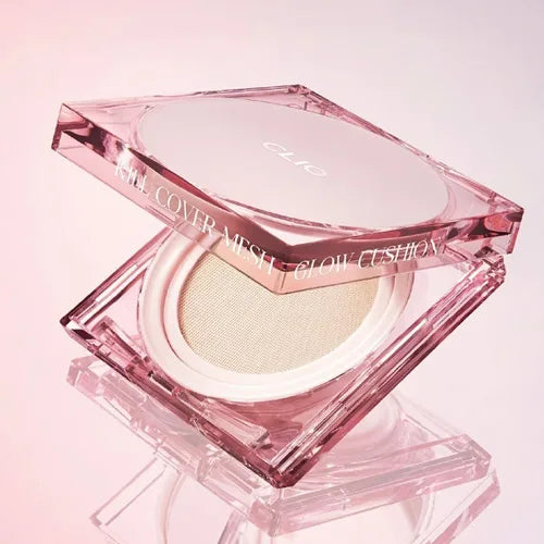 CLIO Kill Cover Mesh Glow Cushion Foundation Set - Hydrating & Full Coverage Makeup Base for Flawless Skin | Perfect for Daily Wear, Special Occasions & On-The-Go Touch Ups