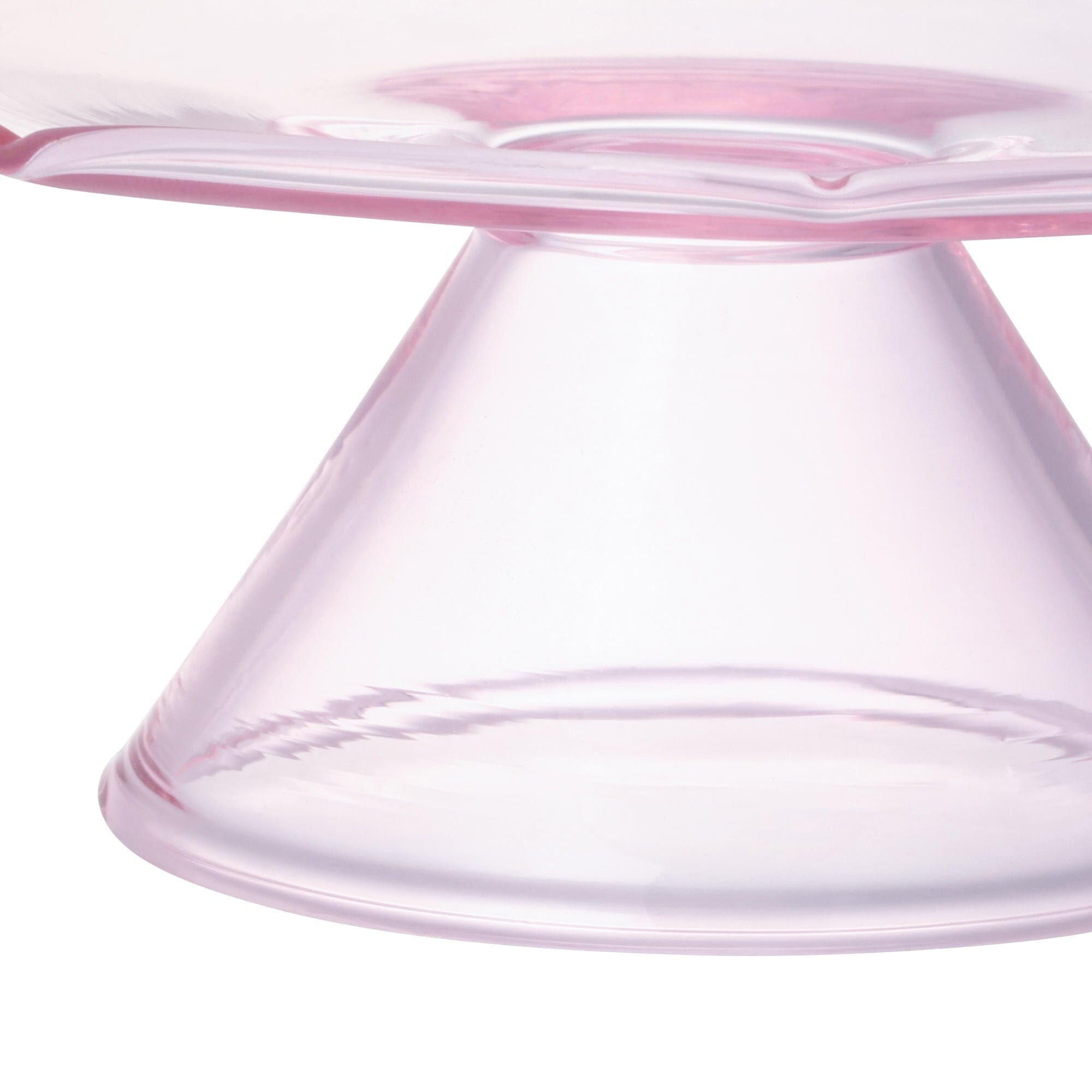 Pink Glass Cake Stand for Wedding, Birthday, and Party Dessert Display - Elegant Floral Design for Cakes, Cupcakes, and Treats