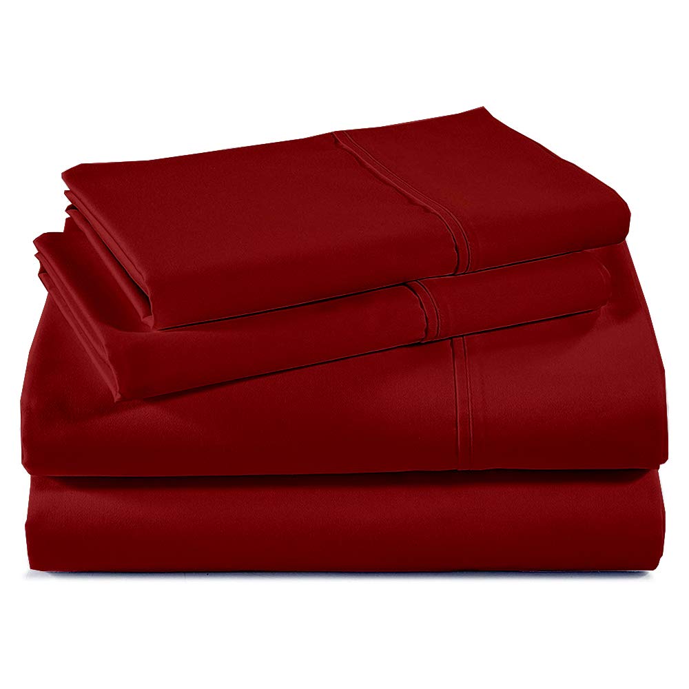 Premium 5-Piece Sirus Linen Split Queen Sheet Set - 800 Thread Count 100% Cotton Adjustable Bed Sheets with Deep Pocket Fitted Sheet (15