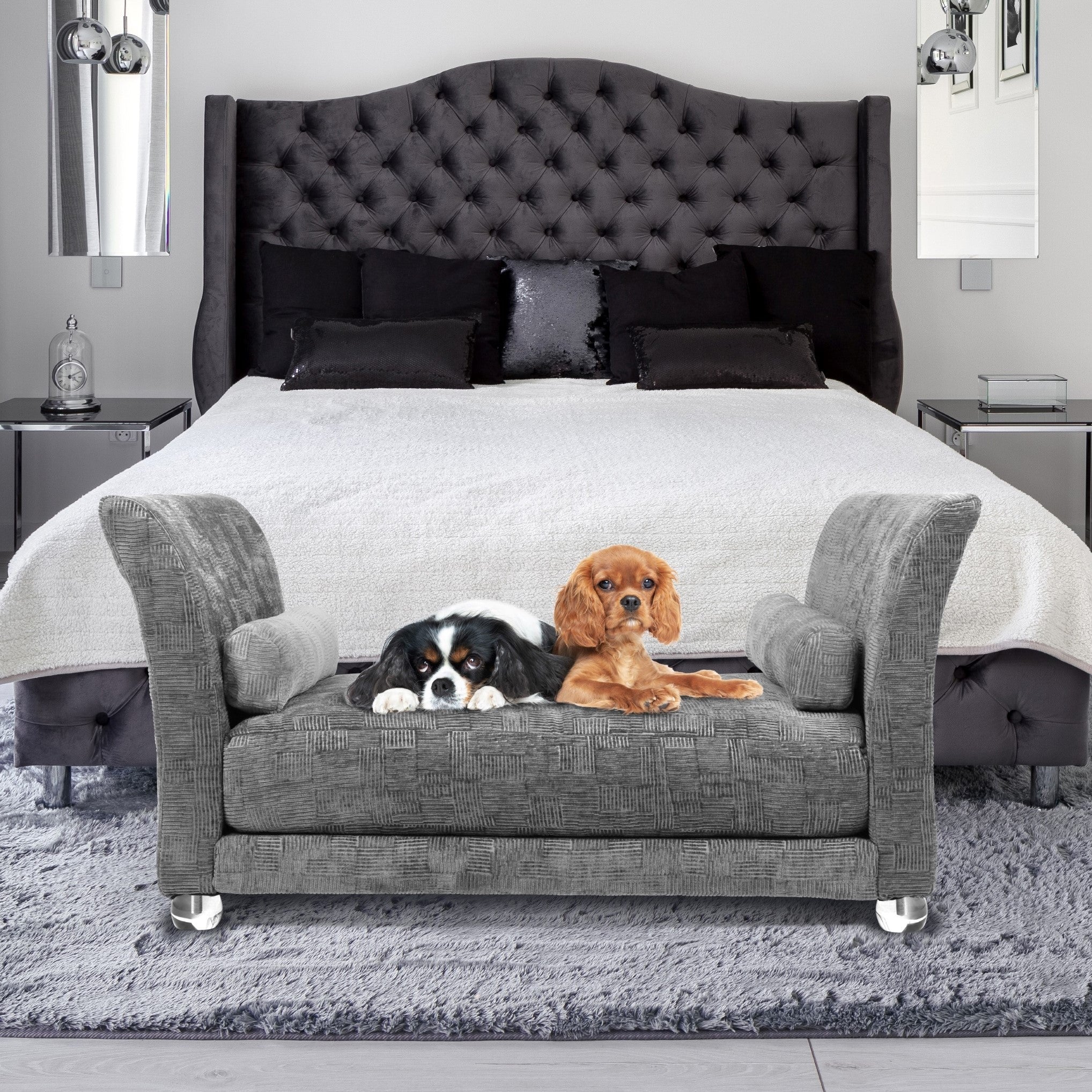 Club Nine Pets Lusso Orthopedic Dog Bed for Large Dogs - Waterproof Memory Foam Support - Perfect for Arthritis & Joint Pain Relief - Ideal for Bedrooms, Living Rooms & Pet-Friendly Spaces