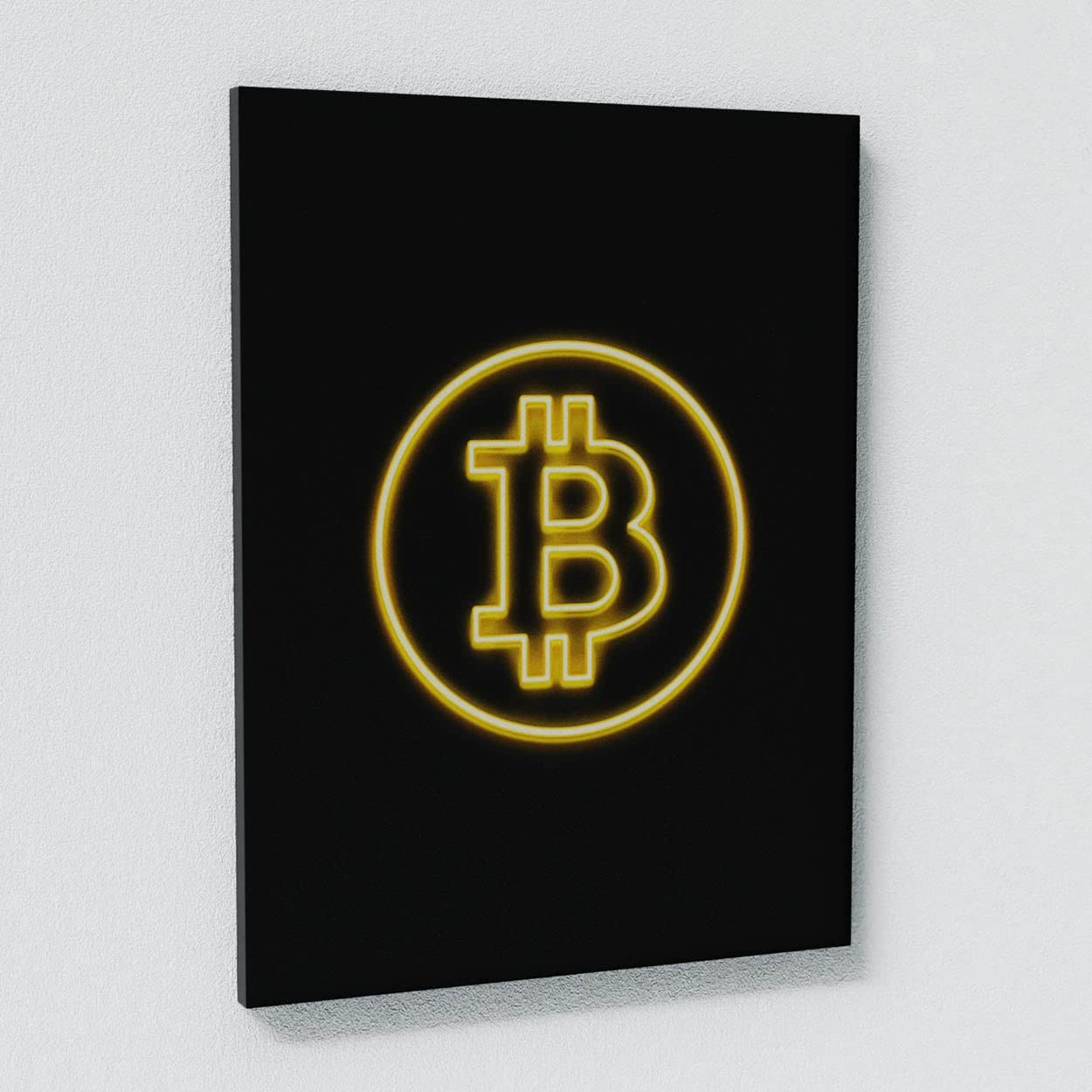 Crypto Canvas Wall Art - Bitcoin & Blockchain Inspired Home Decor for Living Room, Office & Gifts | Modern Digital Currency Themed Painting