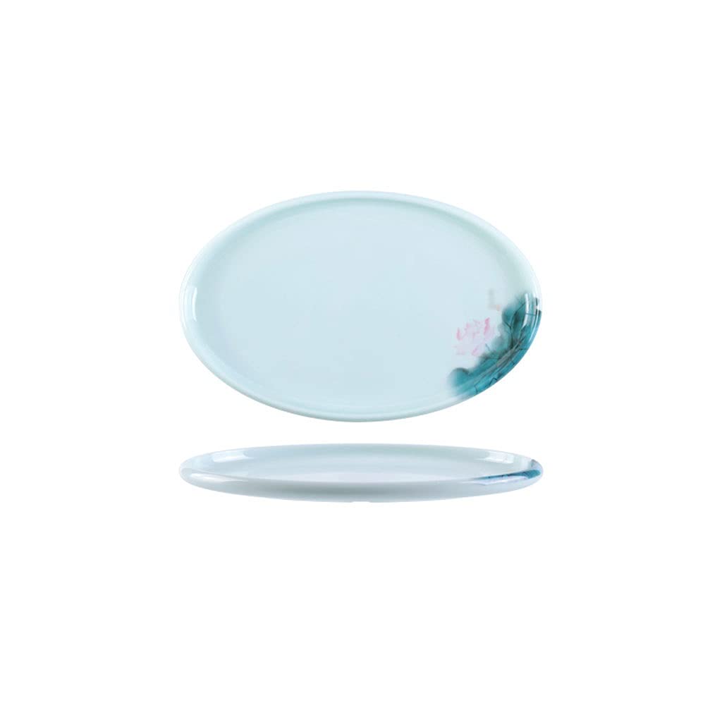 **11.97 Inch Oval Melamine Dinner Plates - Porcelain-Like Serving Dishes for Party, Steak, Appetizers & Fish - Durable & Stylish for Home, Restaurant & Outdoor Dining**