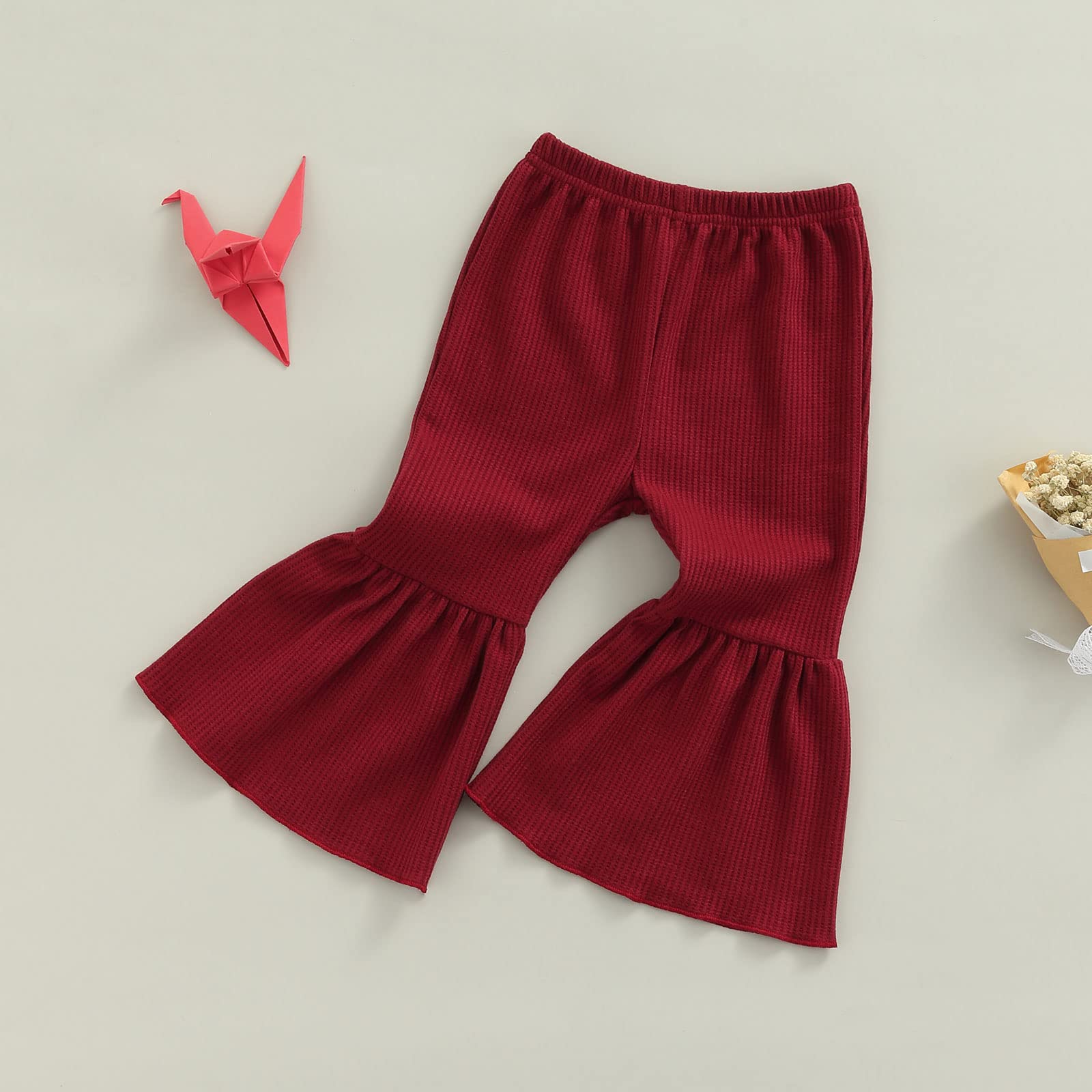 **Toddler Bell Bottom Pants for Baby Girls - Soft Ruffle Leggings & Flare Trousers | Playtime, Dress-Up & Everyday Wear**