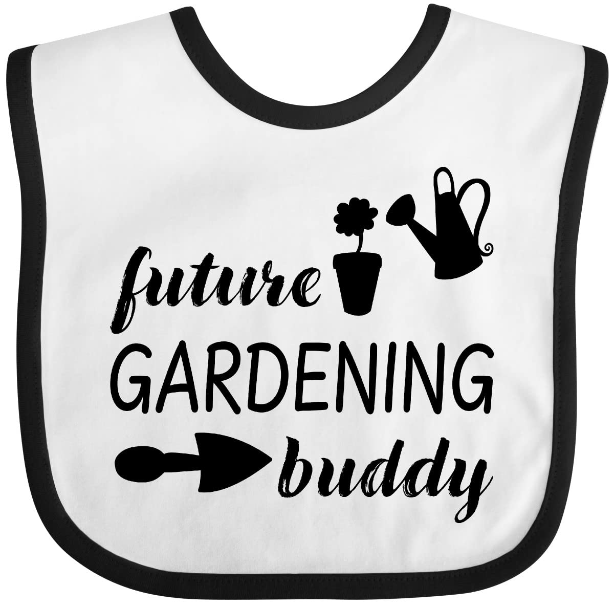 Inktastic Future Gardening Buddy Baby Bib - Cute & Durable Organic Cotton Bib for Babies & Toddlers - Perfect for Feeding, Messy Play, and Outdoor Activities